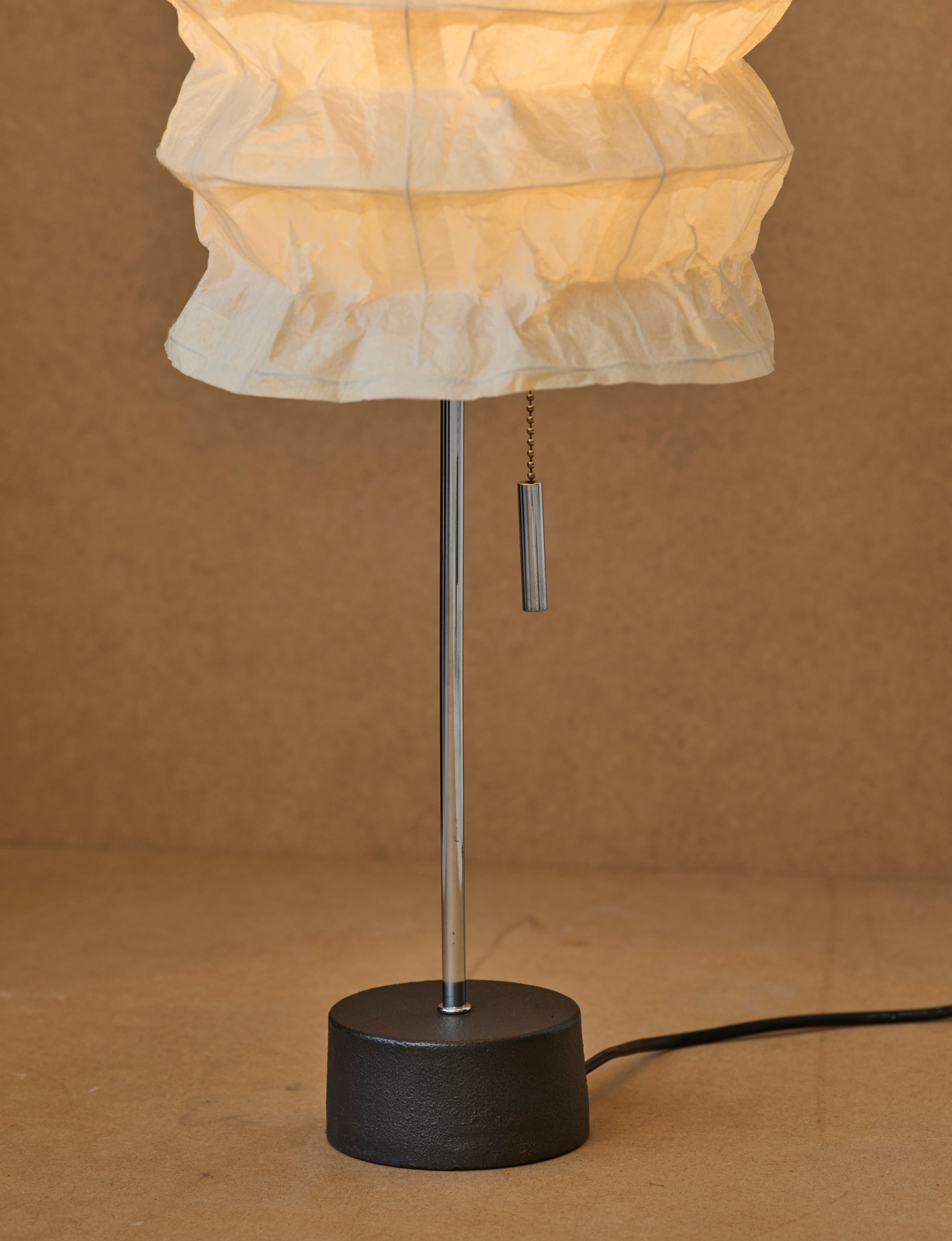 Vintage Ikea paper table lamp C. 1990 — close-up