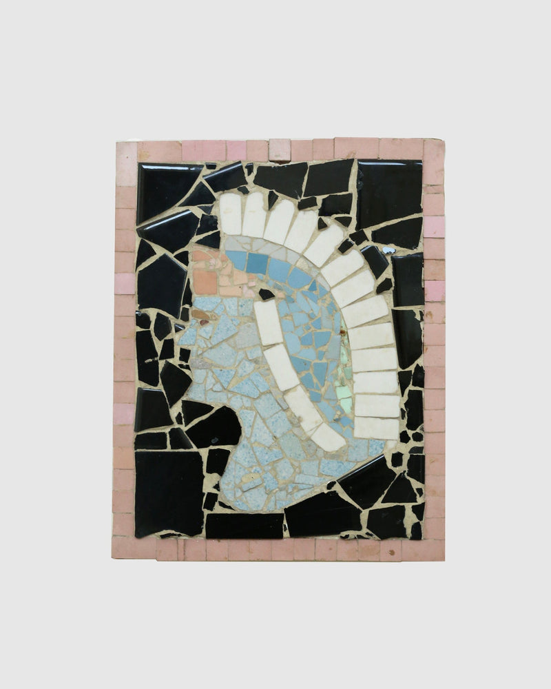 Greek Mosaic Portrait, Art Hanging by Villa | The Oblist