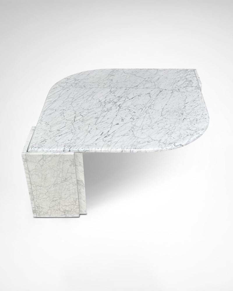 Carrara Marble Teardrop Coffee Table Germany 1980s by Redesignable | The Oblist — marble surface, vintage design