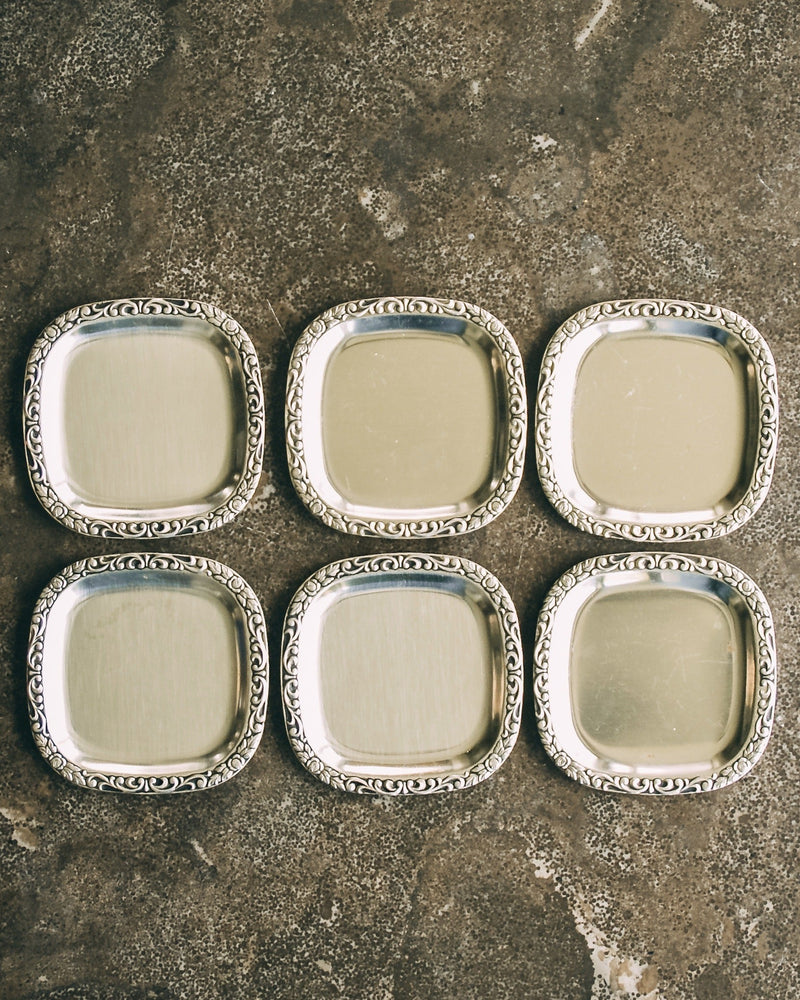 Square Stainless Steel Coasters (set of 6) by Tafelgeluk | The Oblist