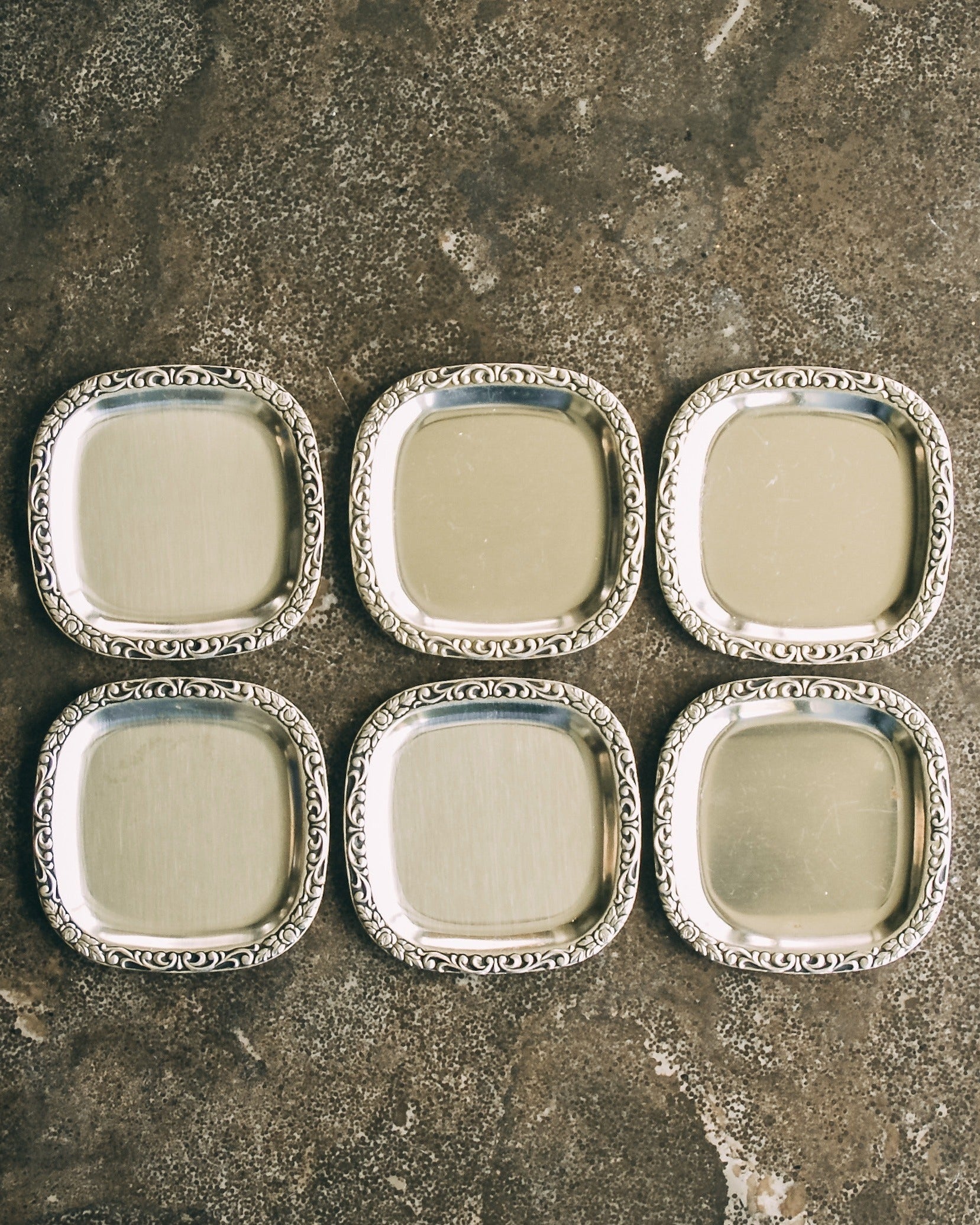 Square Stainless Steel Coasters (set of 6) by Tafelgeluk | The Oblist
