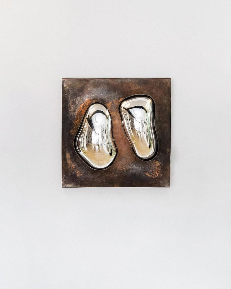 Drop of Silver on Copper II Wall Sculpture by HOMA | The Oblist — copper and silver materials