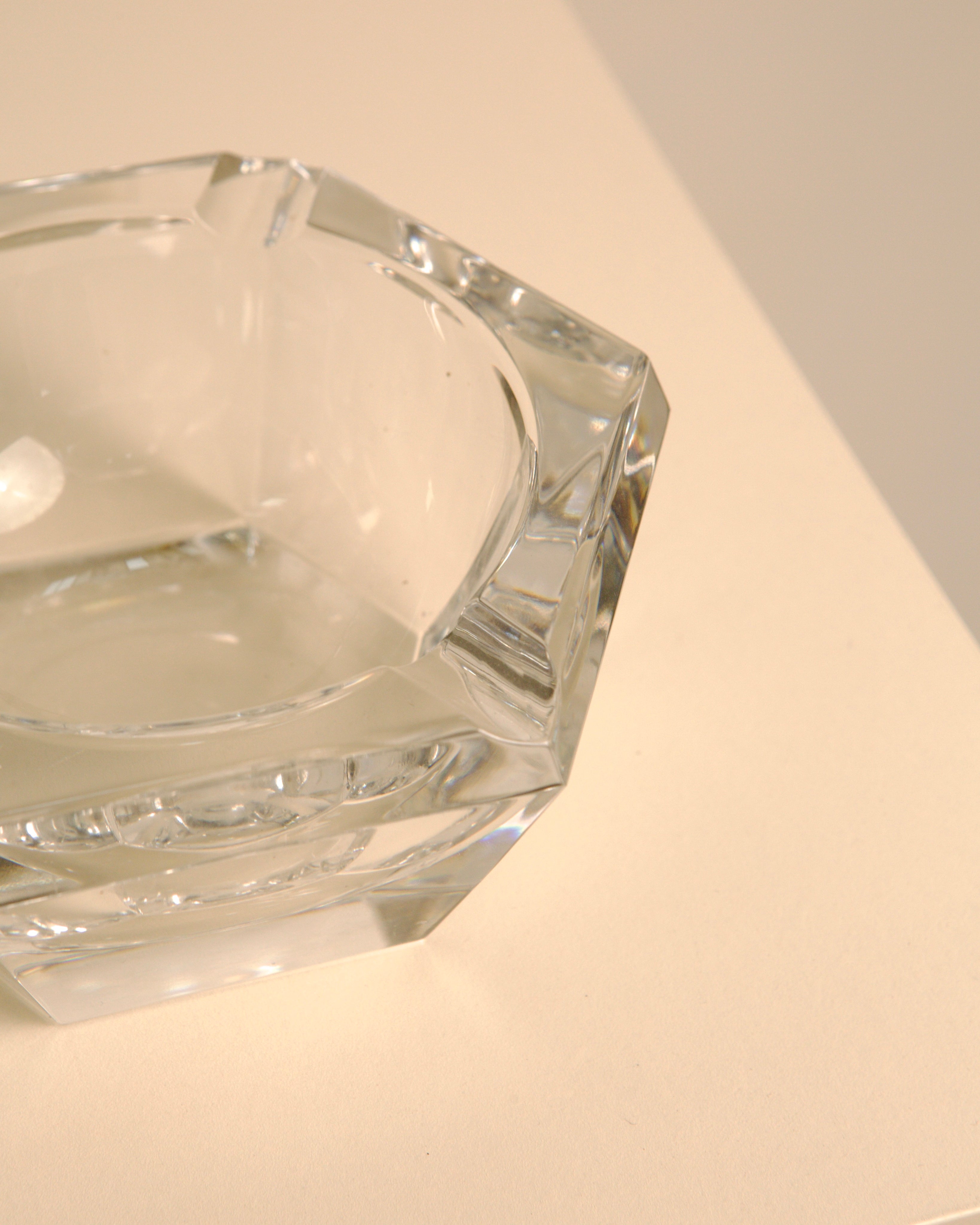 Cendrier en cristal italien "Diamant" des années 60