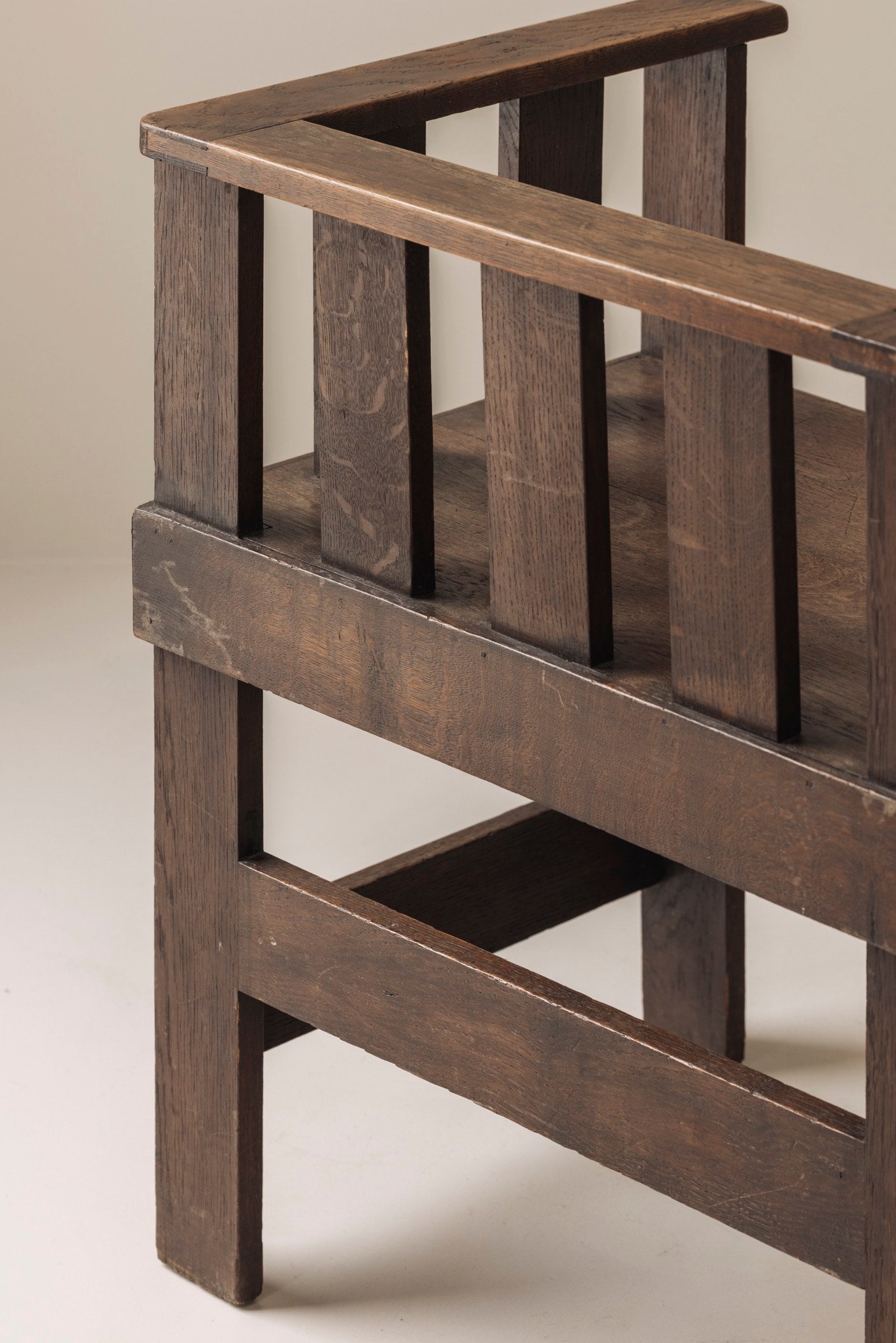 Rare French armchair in said oak, early 1930s. — lifestyle setting