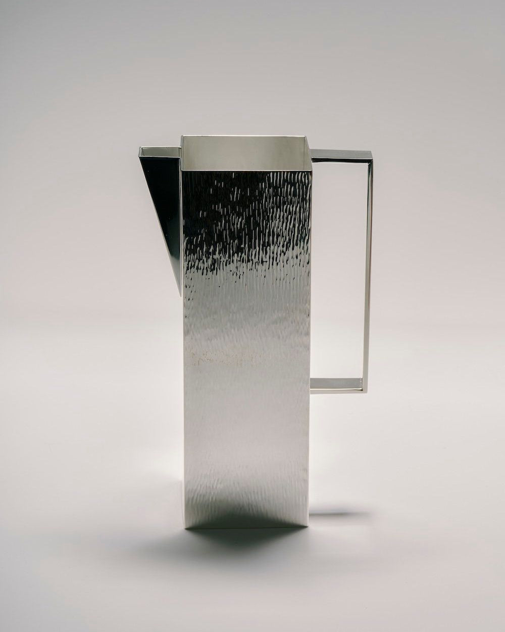 Silver-plated pitcher by zanetto | The Oblist — modern metallic finish