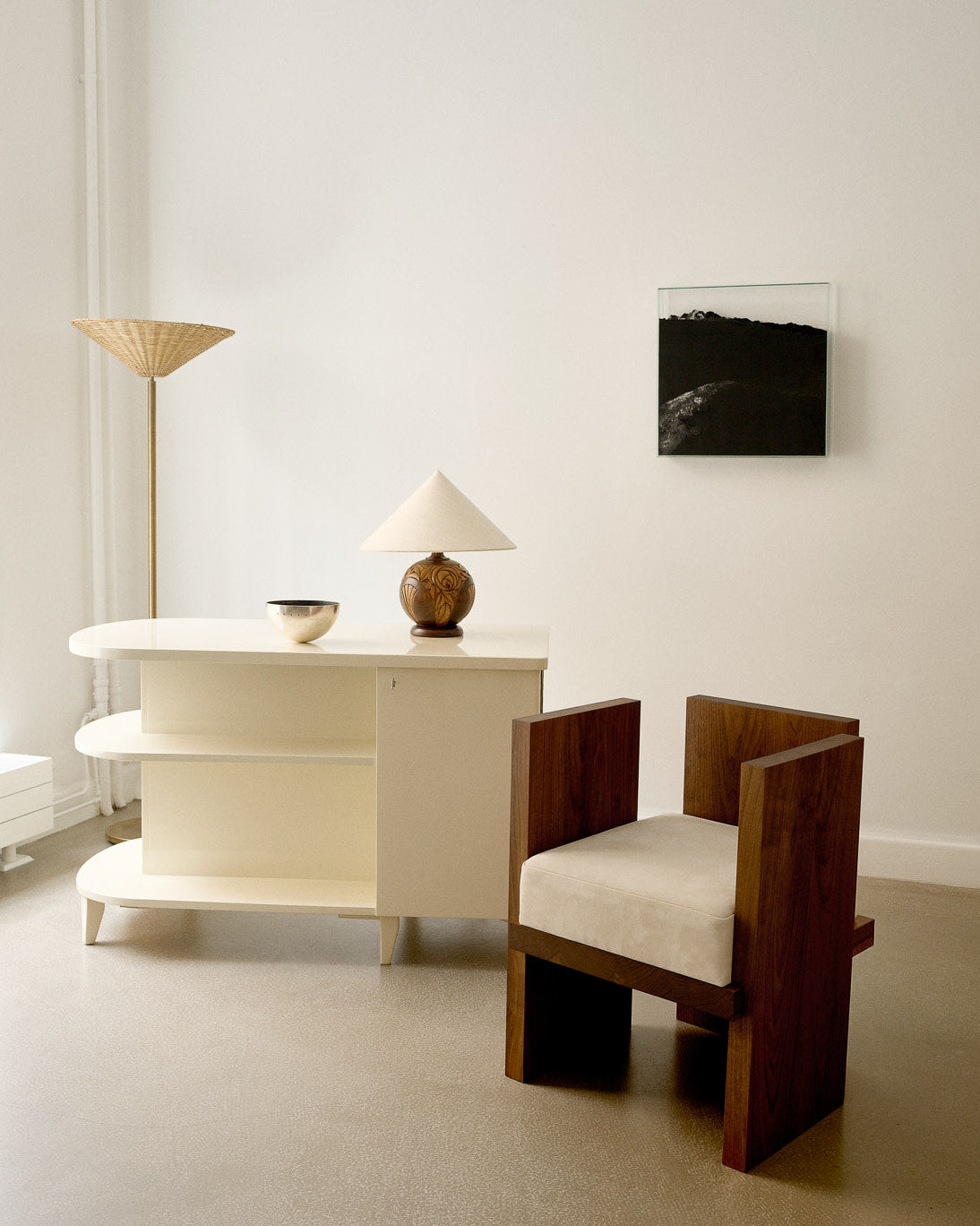 1930s Swedish Lacquered Desk/Console  — in context