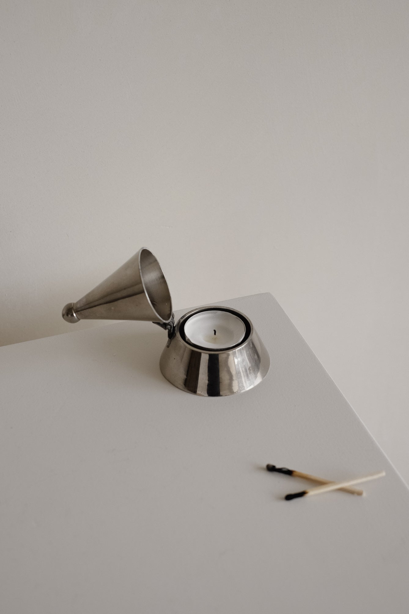 Stainless Steel Tealight Holder  — lifestyle setting