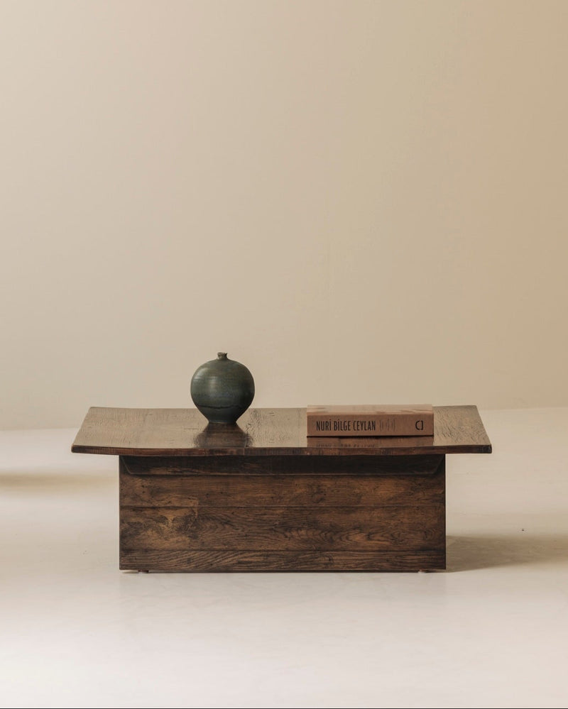French Brutalist Square Coffee Table, 1970s by Modern Living | The Oblist