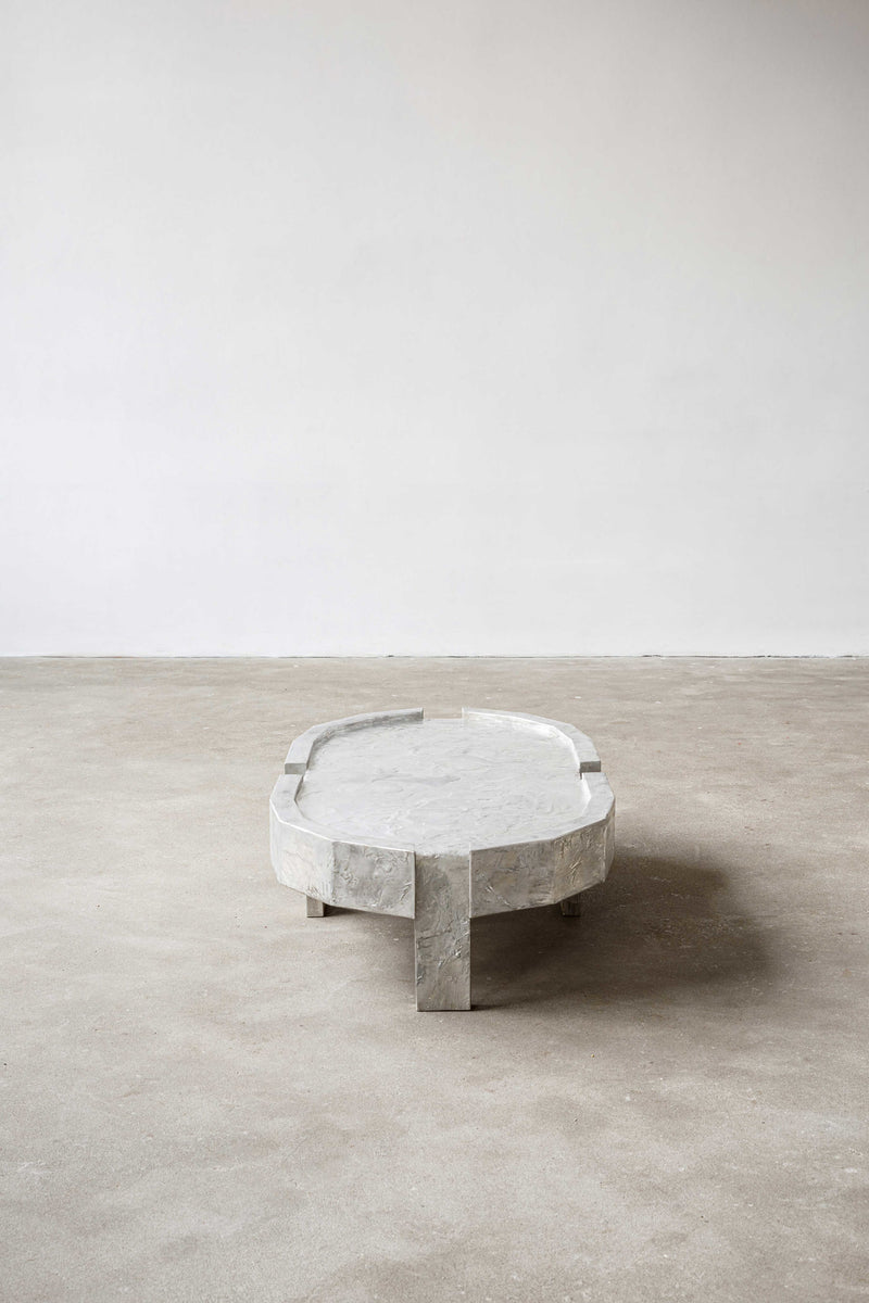 Splav Tin Table (bigger) — top view of light-colored tin surface