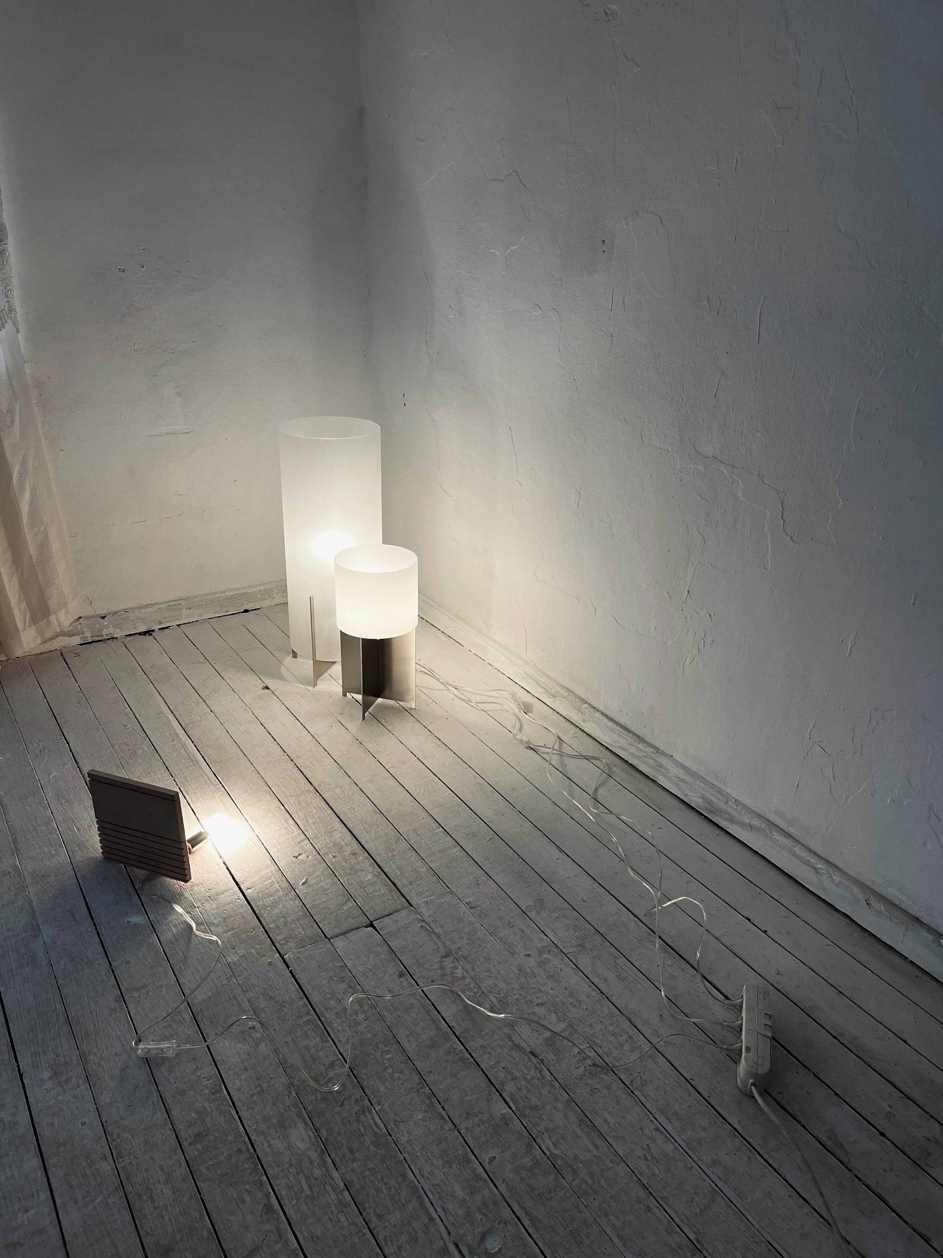Lumix Floor Lamp Stainless Steel — side angle