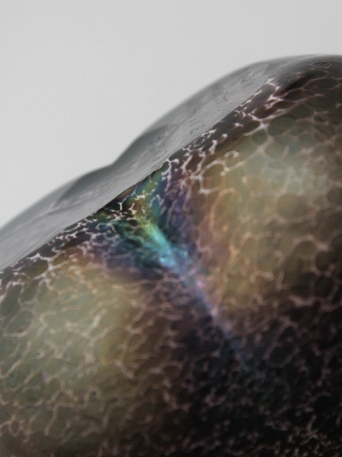 Bertil Vallient "Volcano" Vase en Verre d'Art, Pour Kosta Boda, Suède, Années 1980