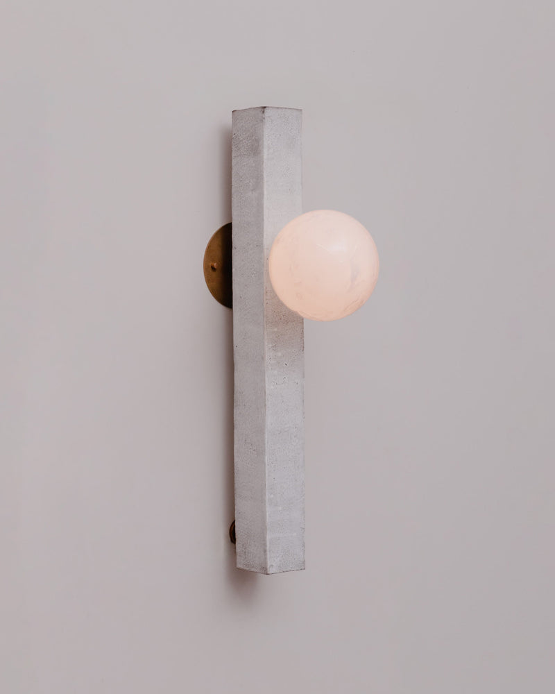 Conduit Linear Sconce 24.1 by JS/WRKSHP | The Oblist — concrete wall light, modern design