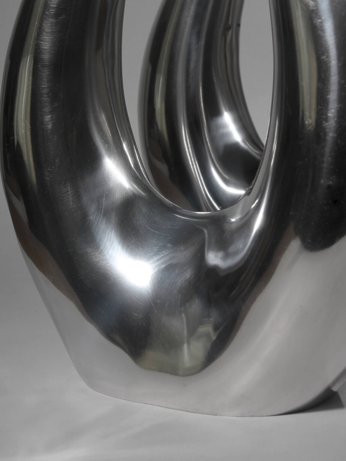 Contemporary Sculptural Aluminum Vessel, Extra Large — side angle
