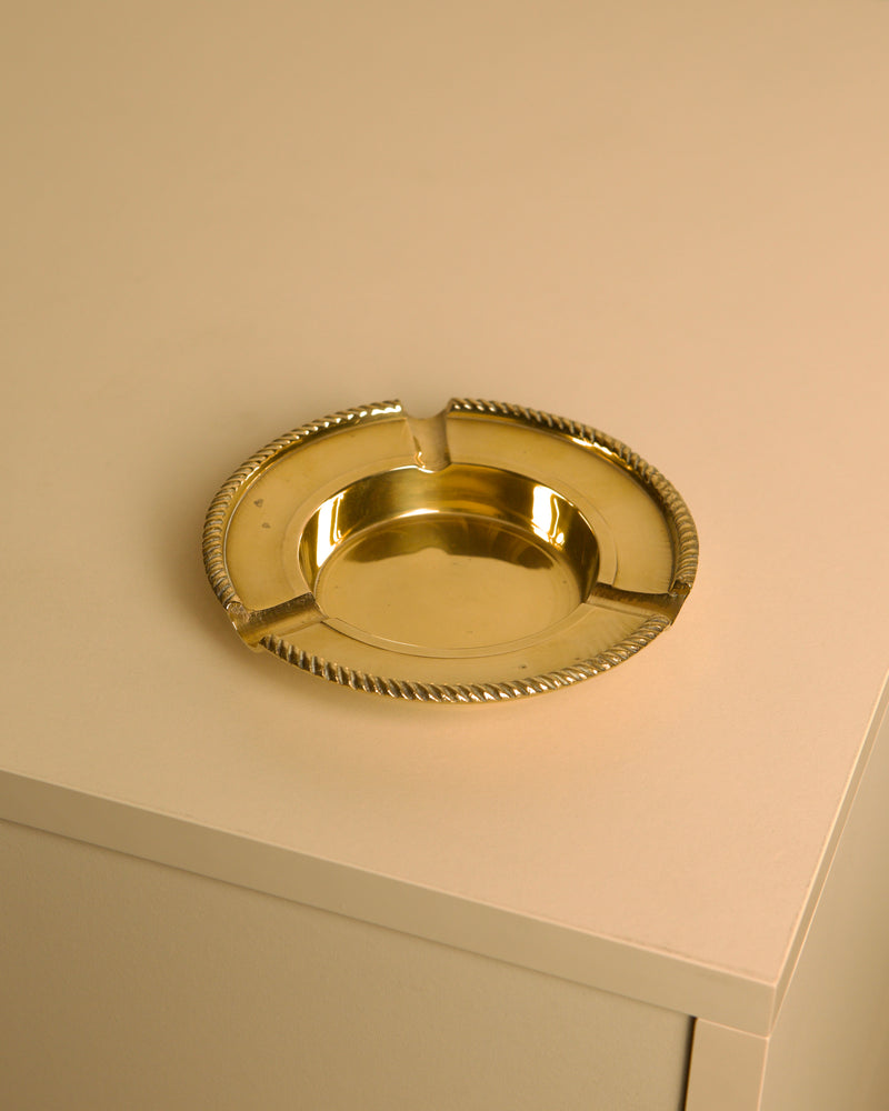 Italian Brass Ashtray DLG Jean Després 60's by Treaptyque | The Oblist — vintage brass material
