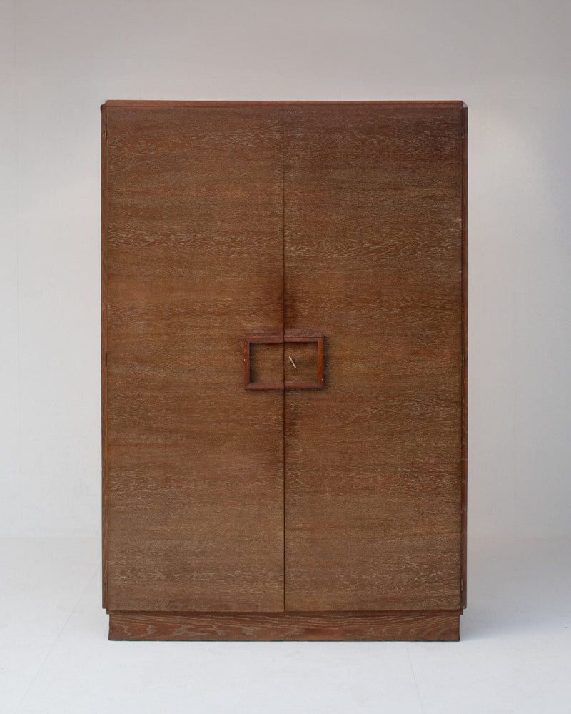 Claude Vassal Vintage Wardrobe Cabinet in Solid Oak by Malata Antwerp | The Oblist