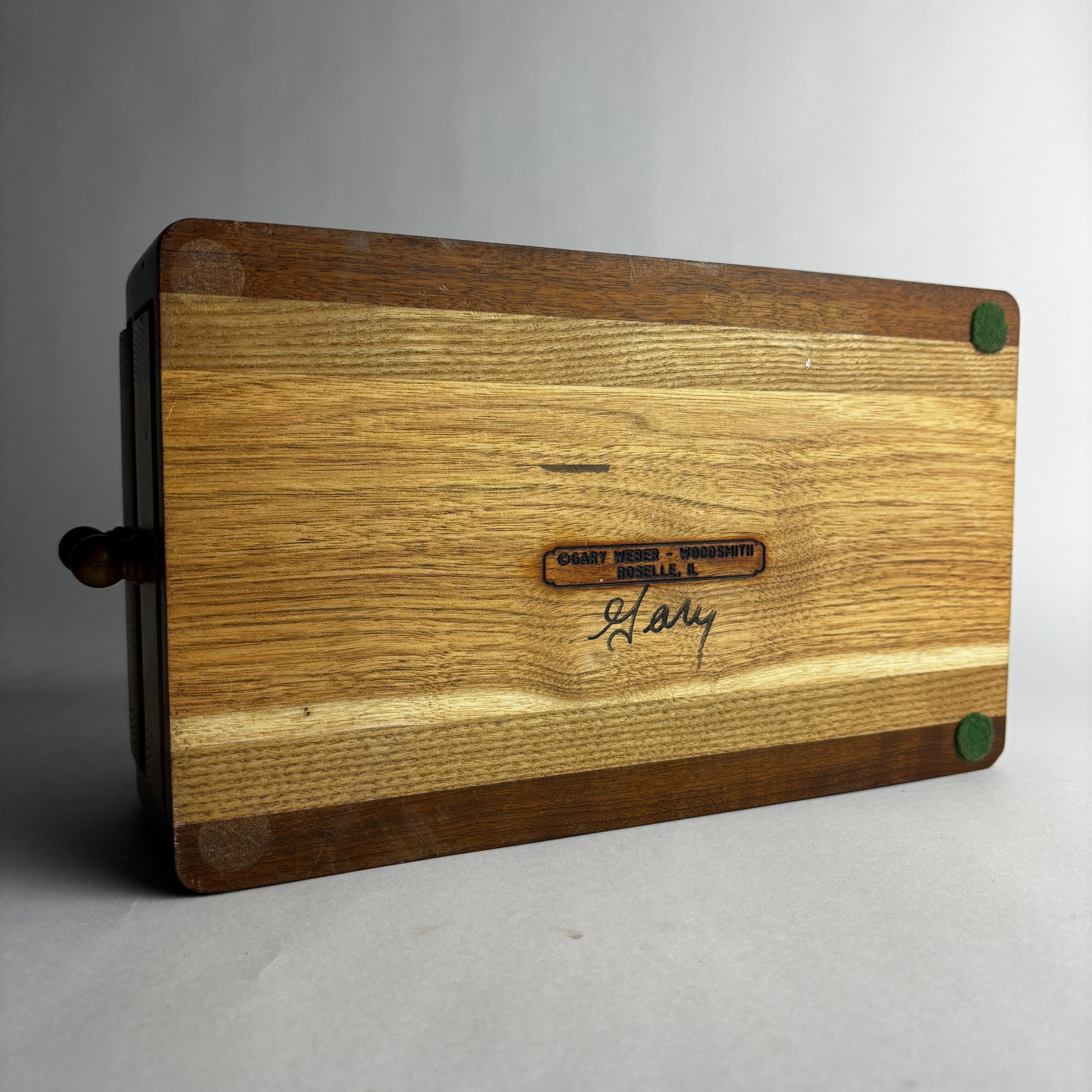 Post Modern Studio Craft Wood Jewelry Case Signed — alternate view