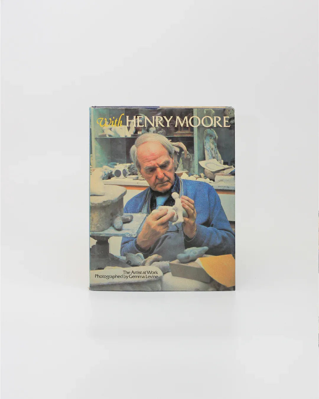 With Henry Moore' Art Book — front cover with artist at work