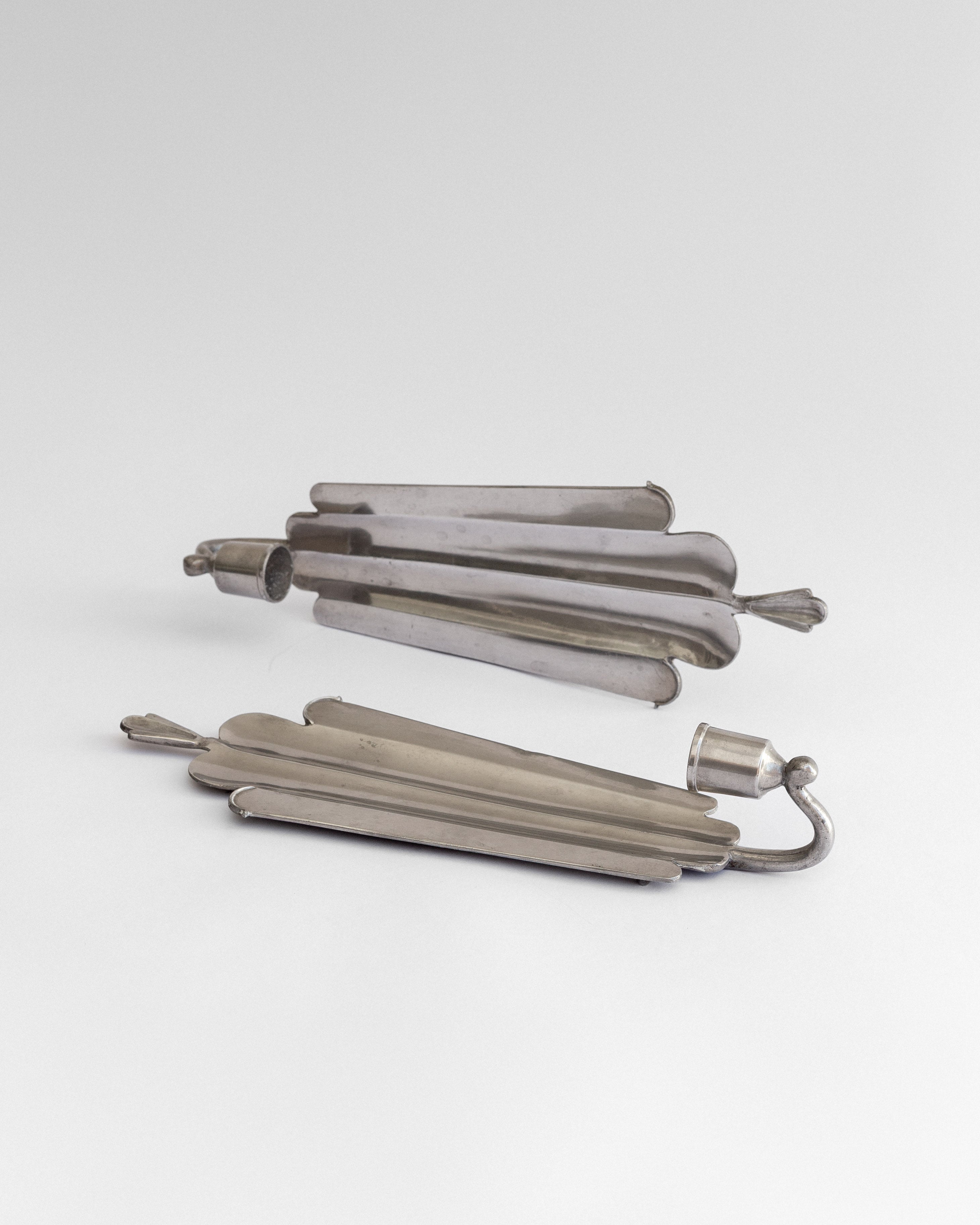 Art Deco Pewter Candle Sconces by Edvin Ollers, Sweden, 1929 by Spigel | The Oblist