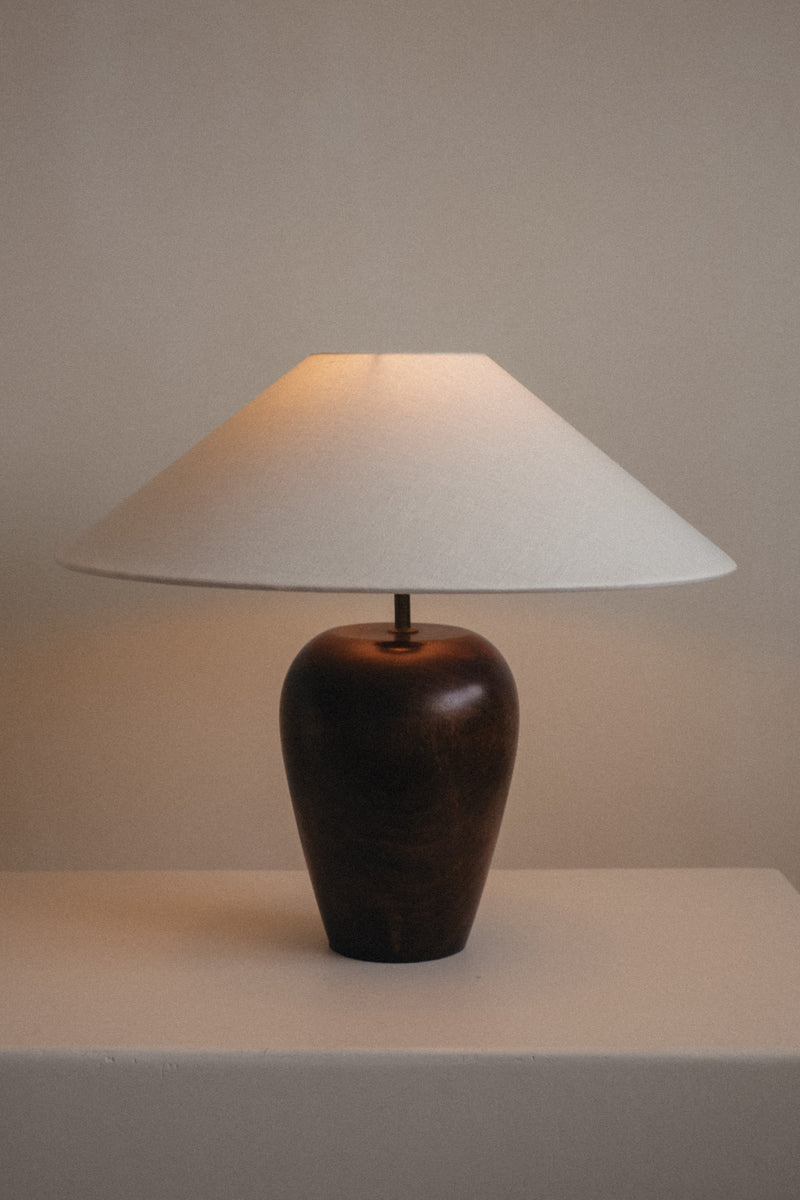 Mid-Century Modern Wooden Table Lamp — additional view