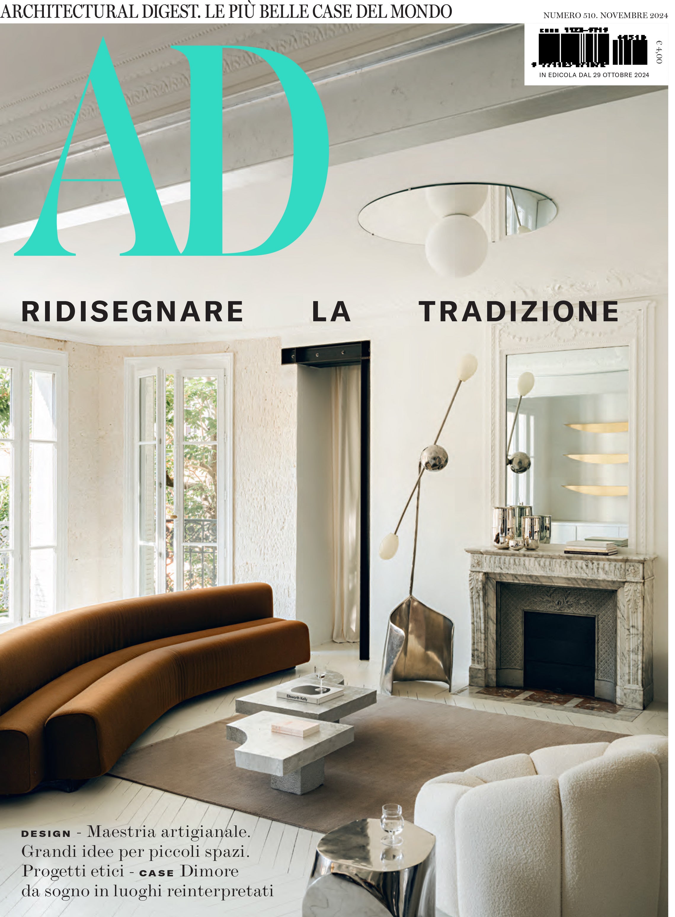 The MOULIN Floor Lamp in Polished Stainless Steel