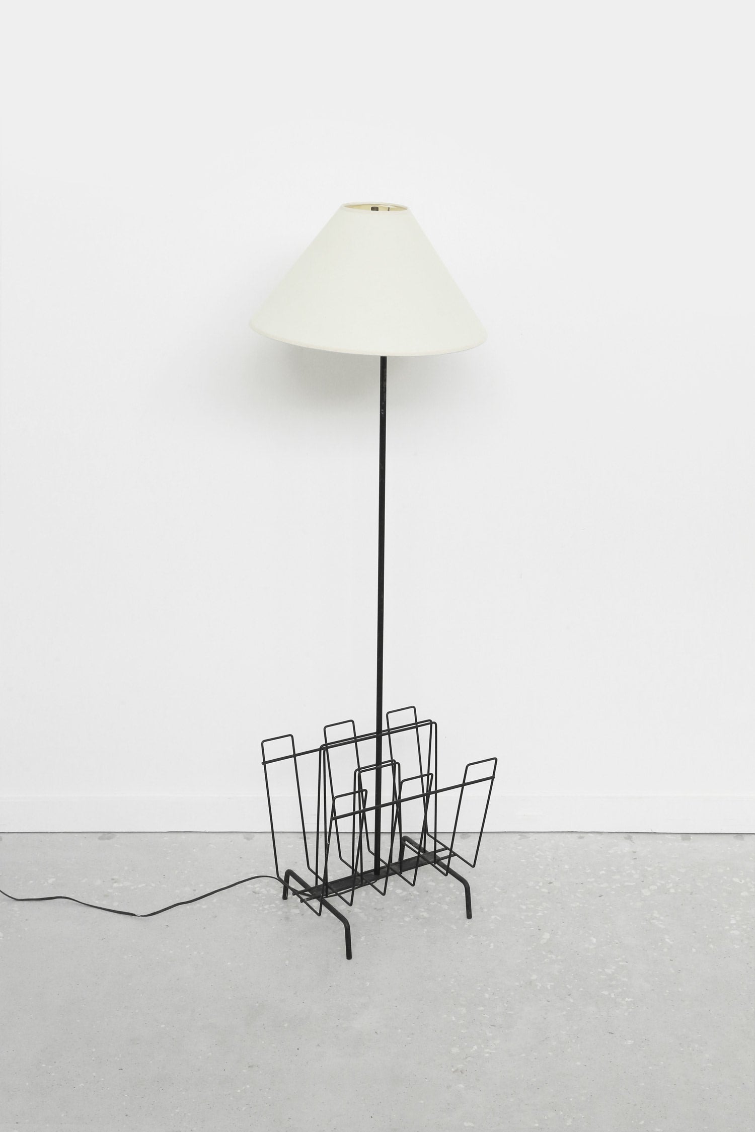 Minimalist Magazine Rack Floor Lamp — lifestyle setting