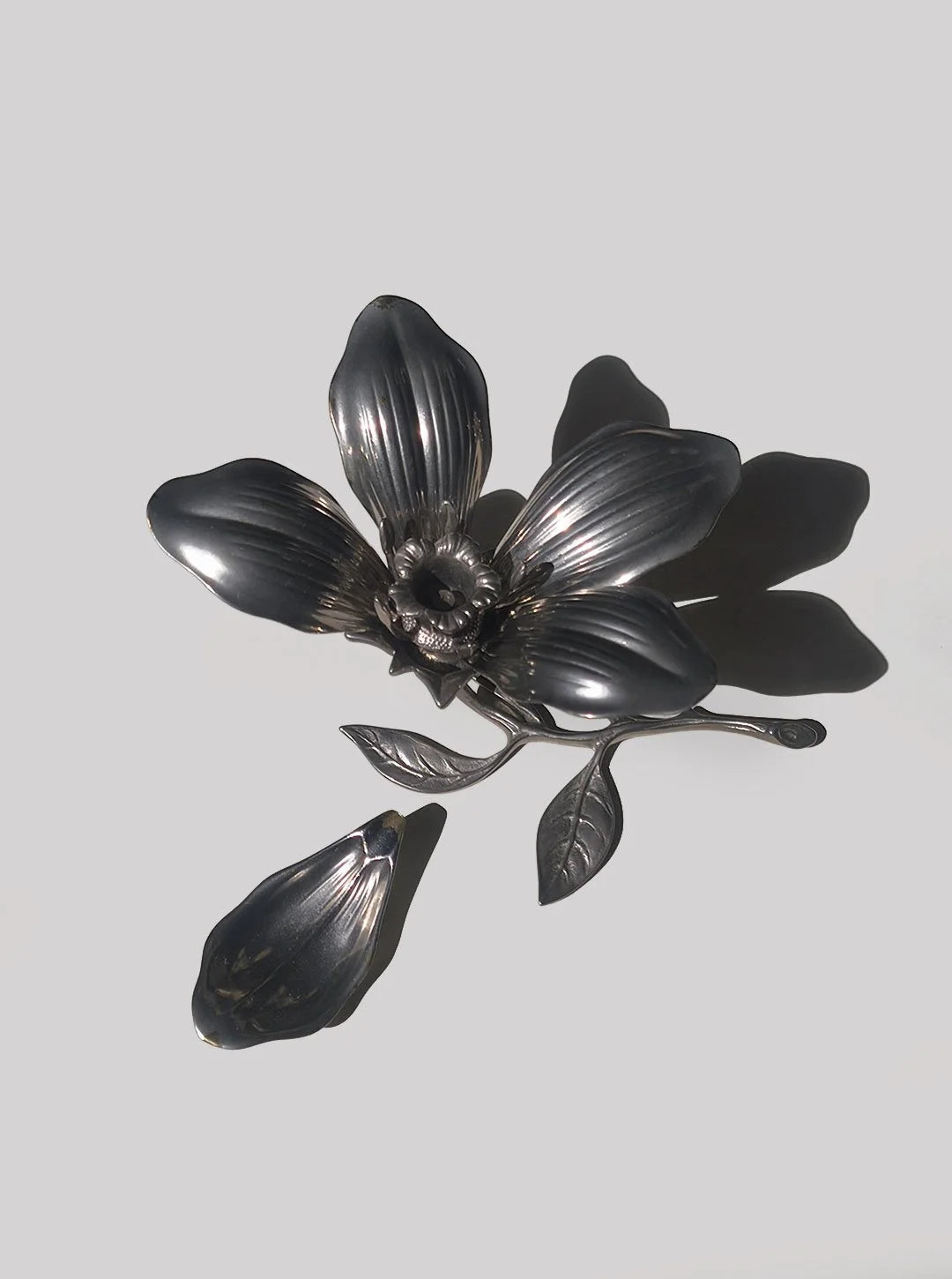 Floral Candle Holder & Ashtrays — side angle