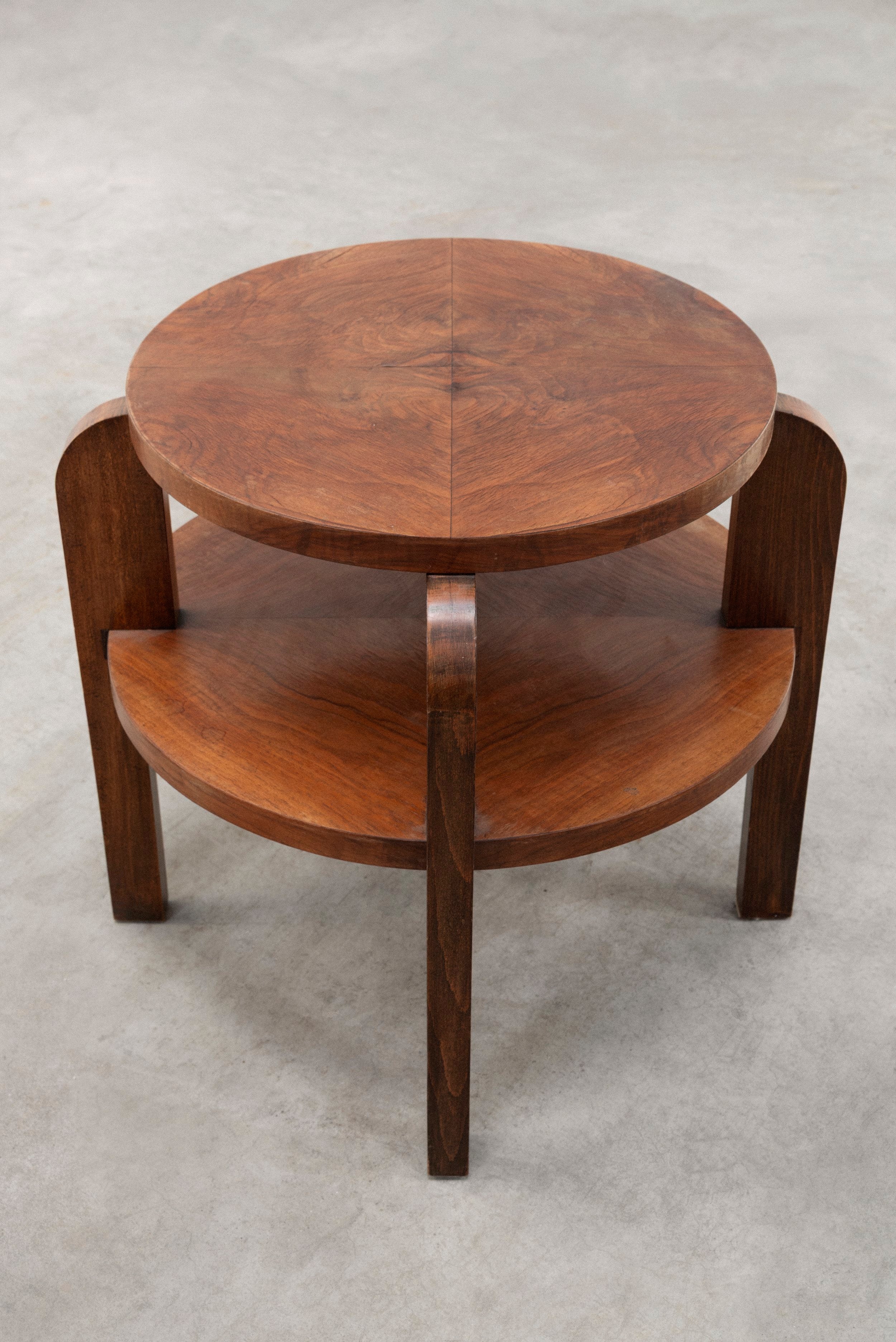 French Art Deco Two-Tier Side Table, c. 1930s — alternate view