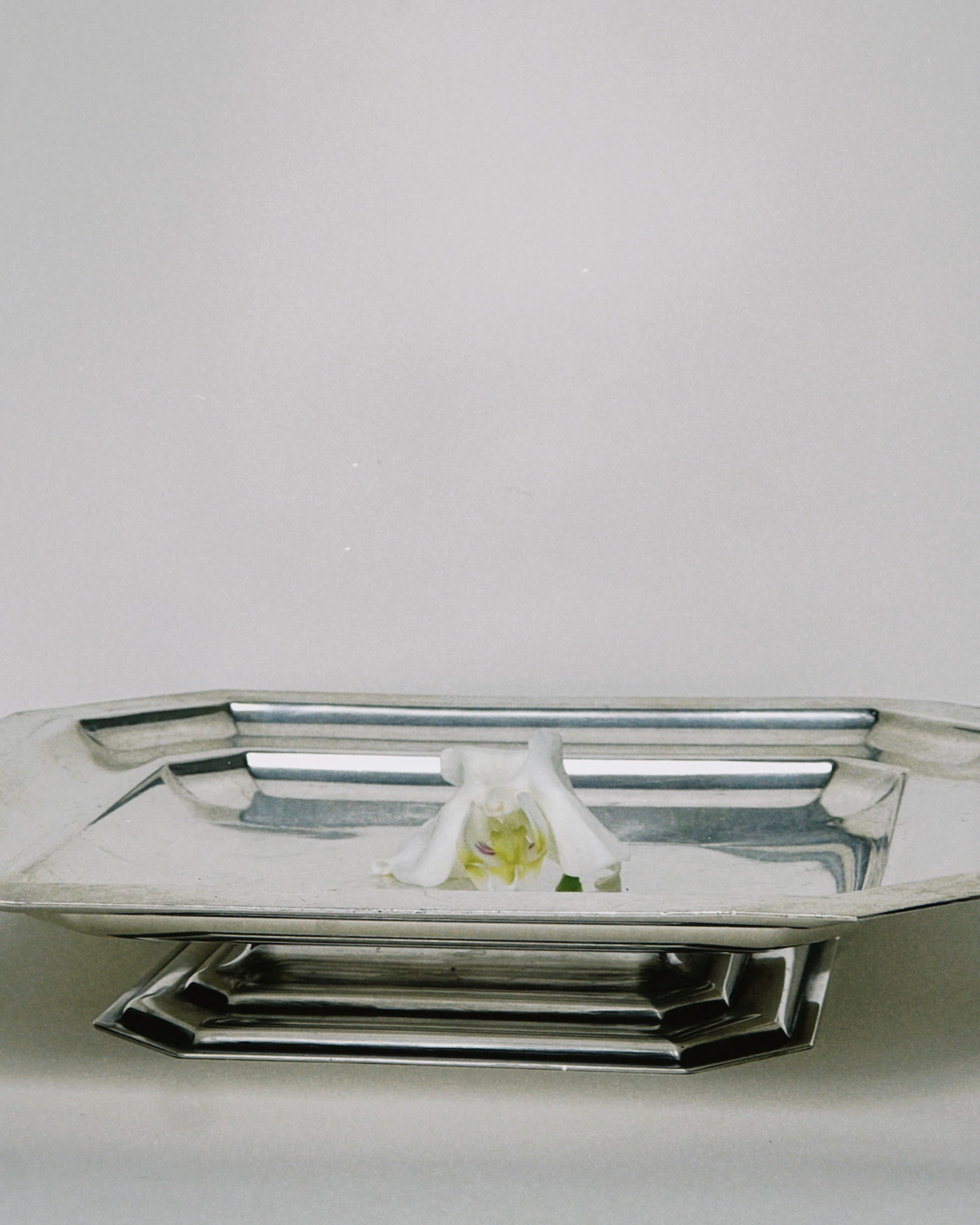 Tiered Vintage Silver Platter by Manushi | The Oblist