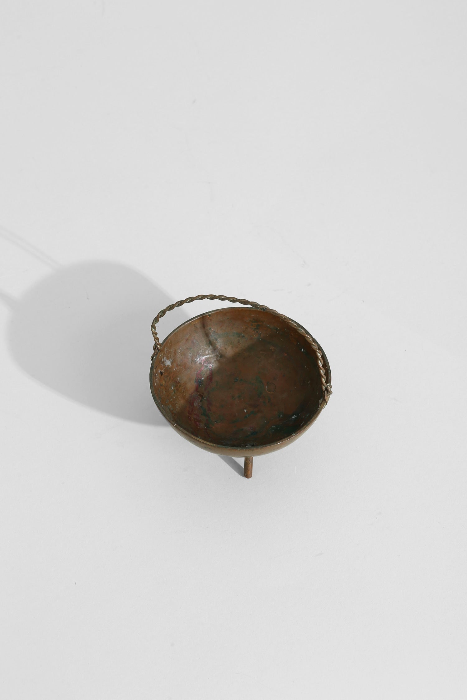 Primitive Copper Dish — side angle