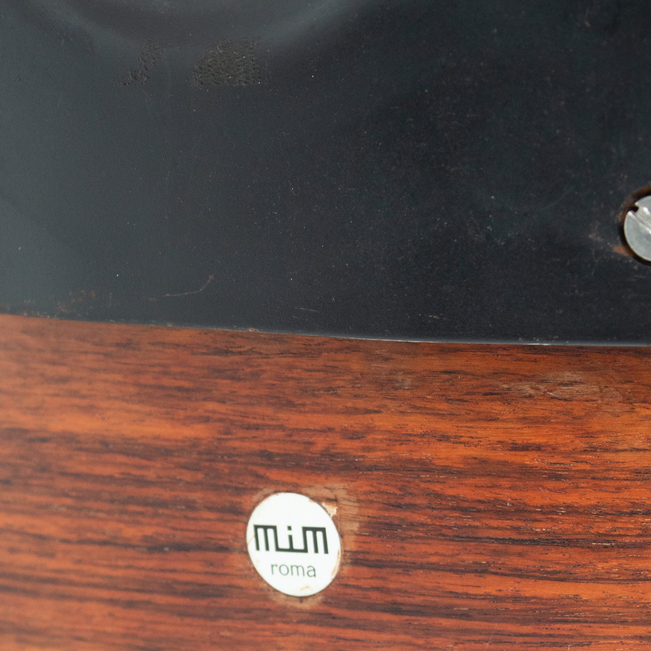Ico Parisi Office Chair in Wood and Metal — close-up of wooden base detail