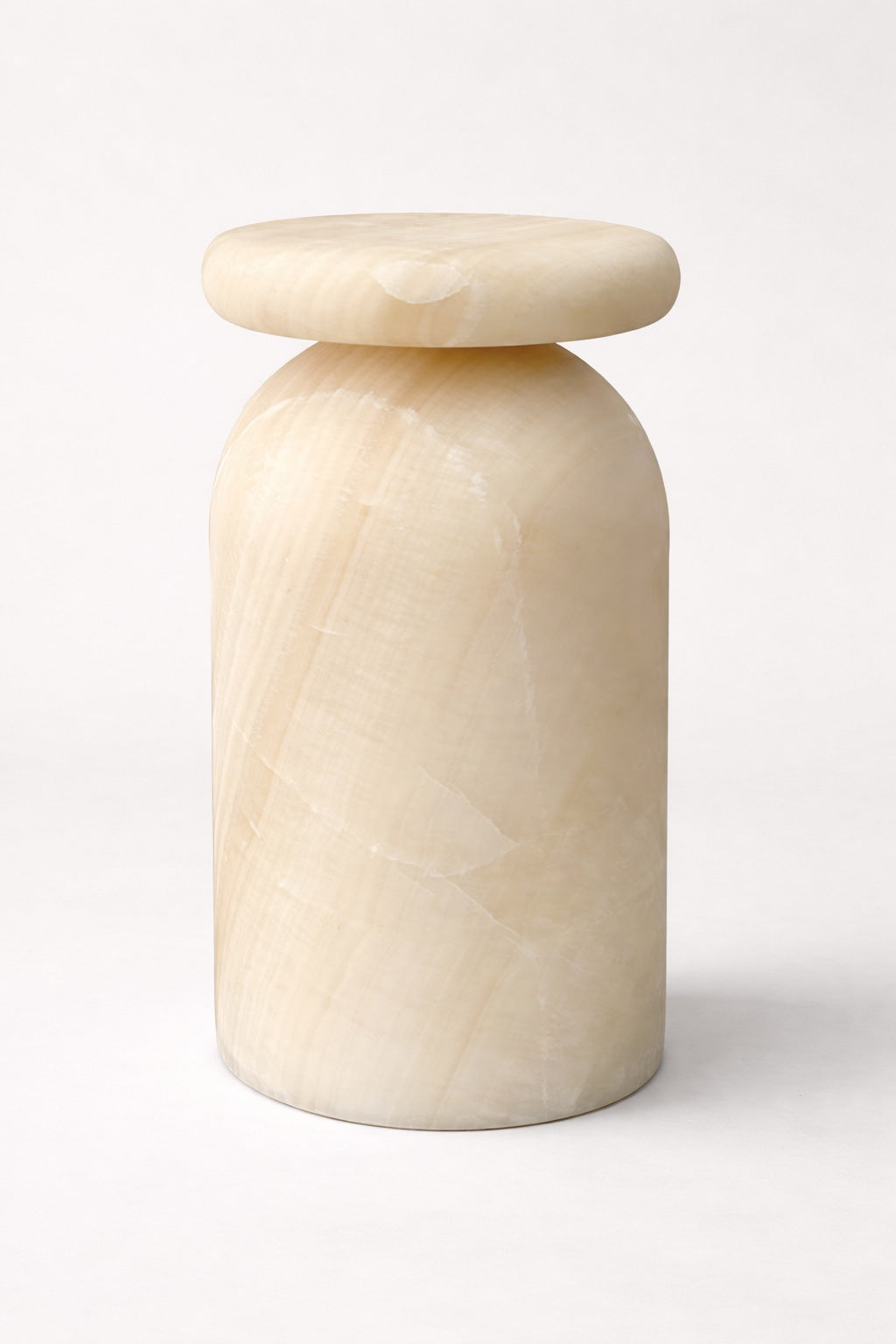 Cult Stool/ Side Table, Marble or Onyx — lifestyle setting