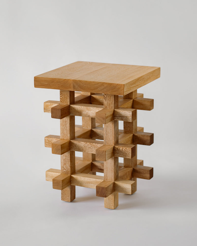 Solid Wood Stool - JUNCO Series by Daniel Couttolenc, American Walnut — lifestyle setting