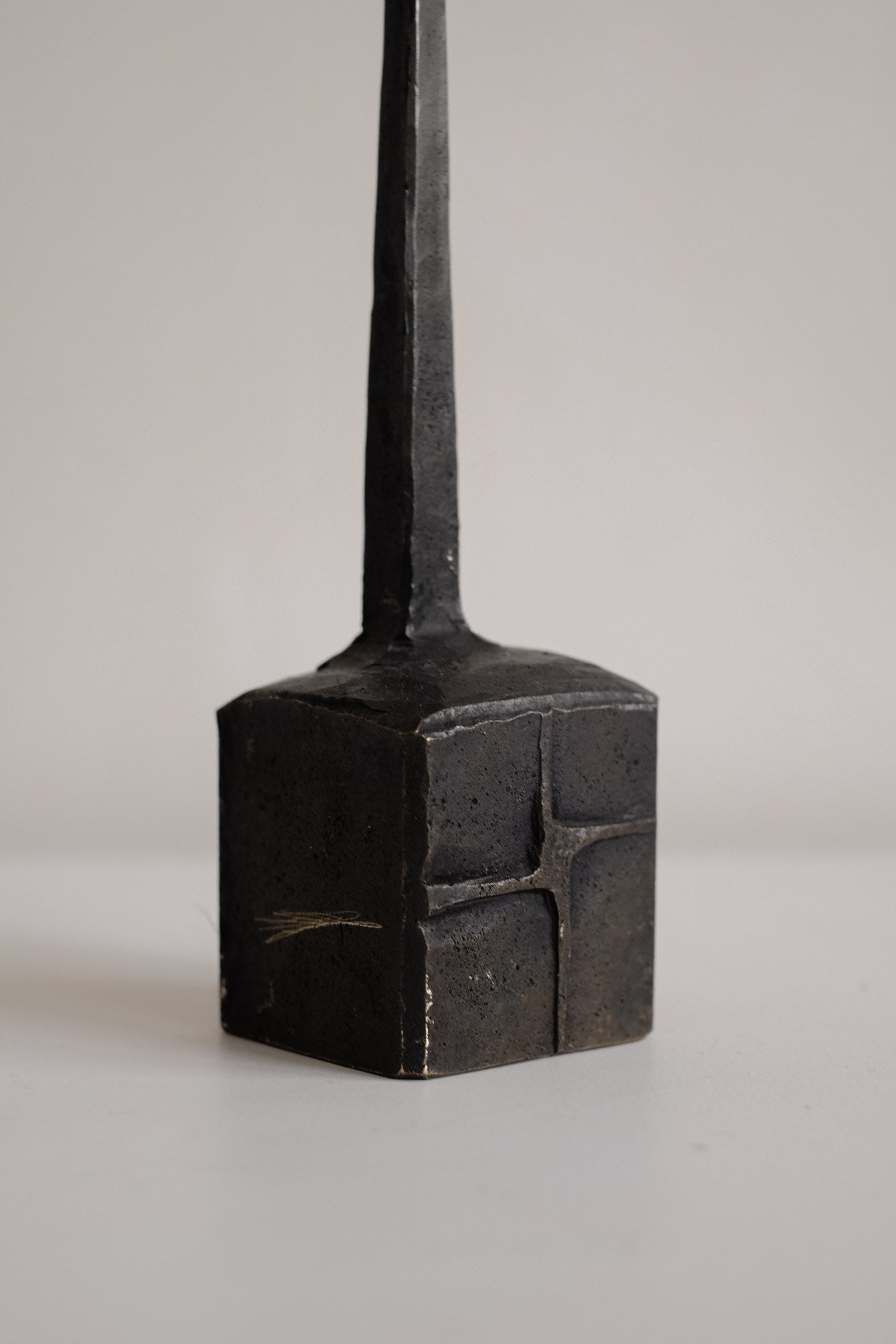 Vintage Brutalist Candle Holder — lifestyle setting