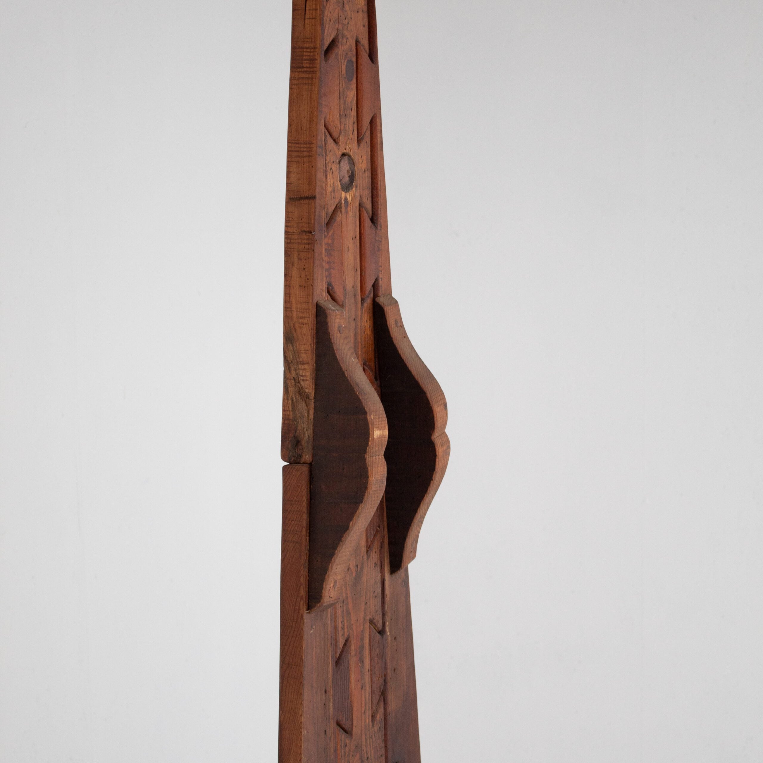 Geometric Wooden Sculpture by Luciano Bertolotto, Italy 1995 — side angle