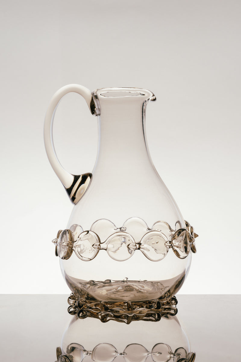 Contemporary Carafes in Glass with ornaments - Mouthblown Collection by Lucie Claudia Podrabska | The Oblist — handcrafted cl
