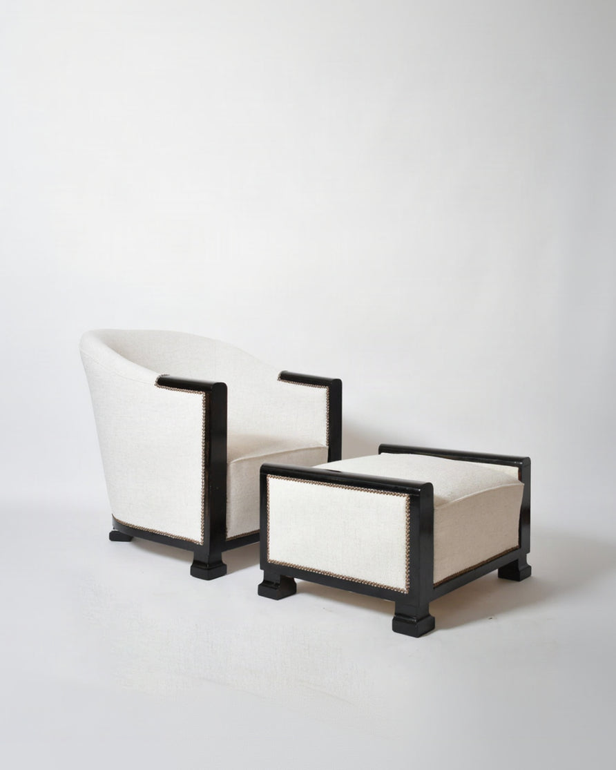 Art Deco Ebonised Wood Lounge Chair, 1930s by Barracuda Interiors | The Oblist