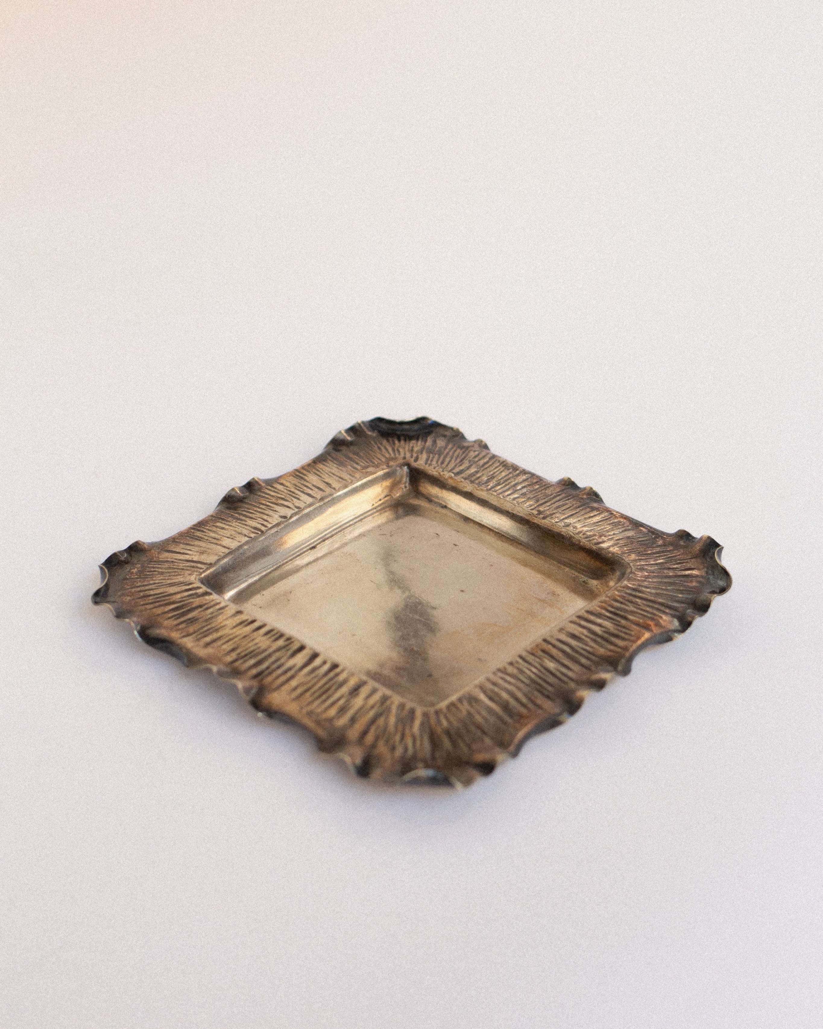 Silver-Plated Scallop Dish — detail view