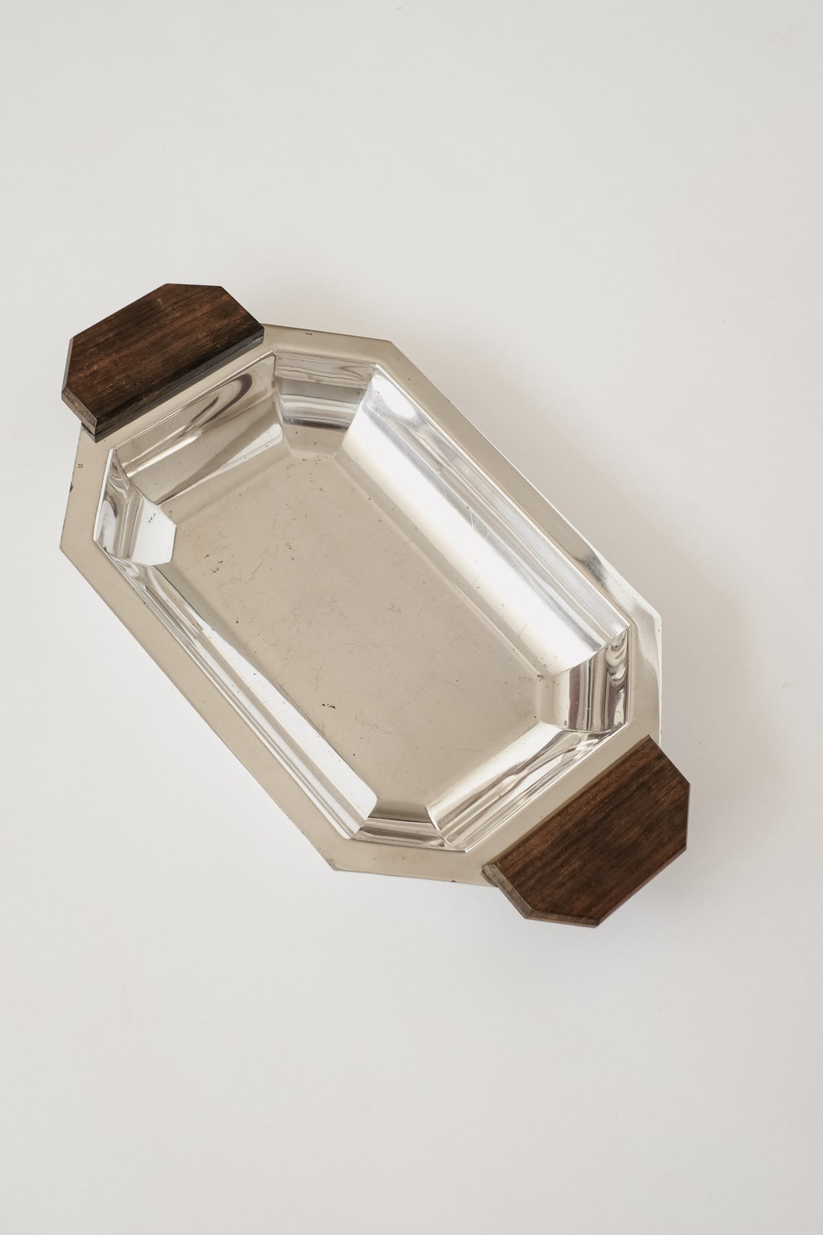 Silver-plated Art Deco Dish — close-up