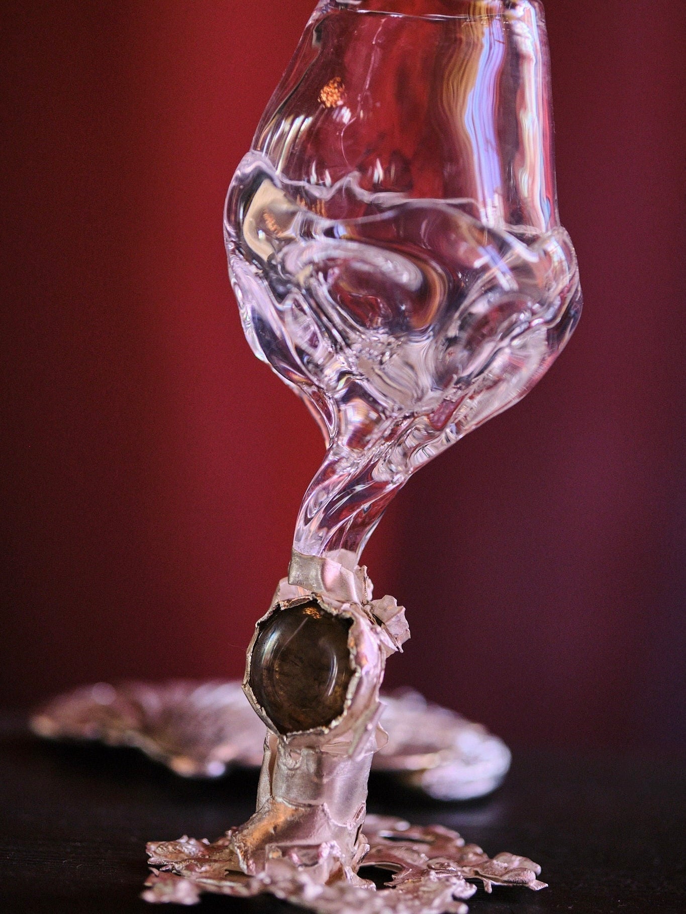 Jewelled Goblet no. 9 x Lindsey Fontijn — close-up of glass and metal details