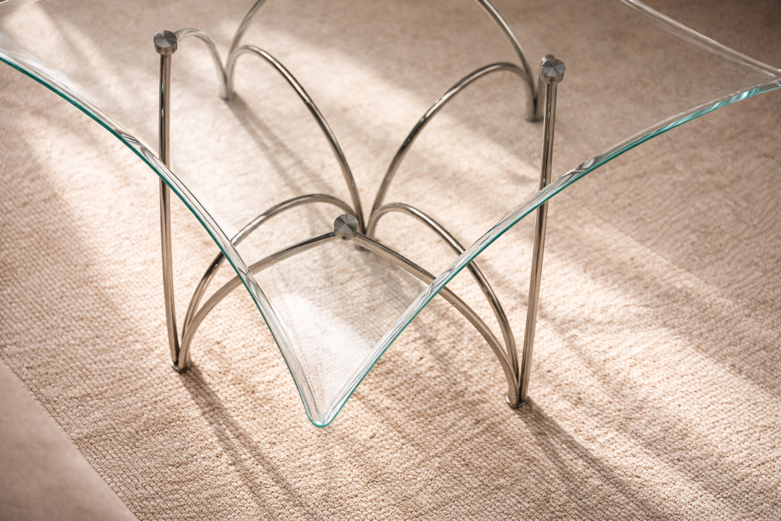 ARCH Side Table - Clear Glass — side angle