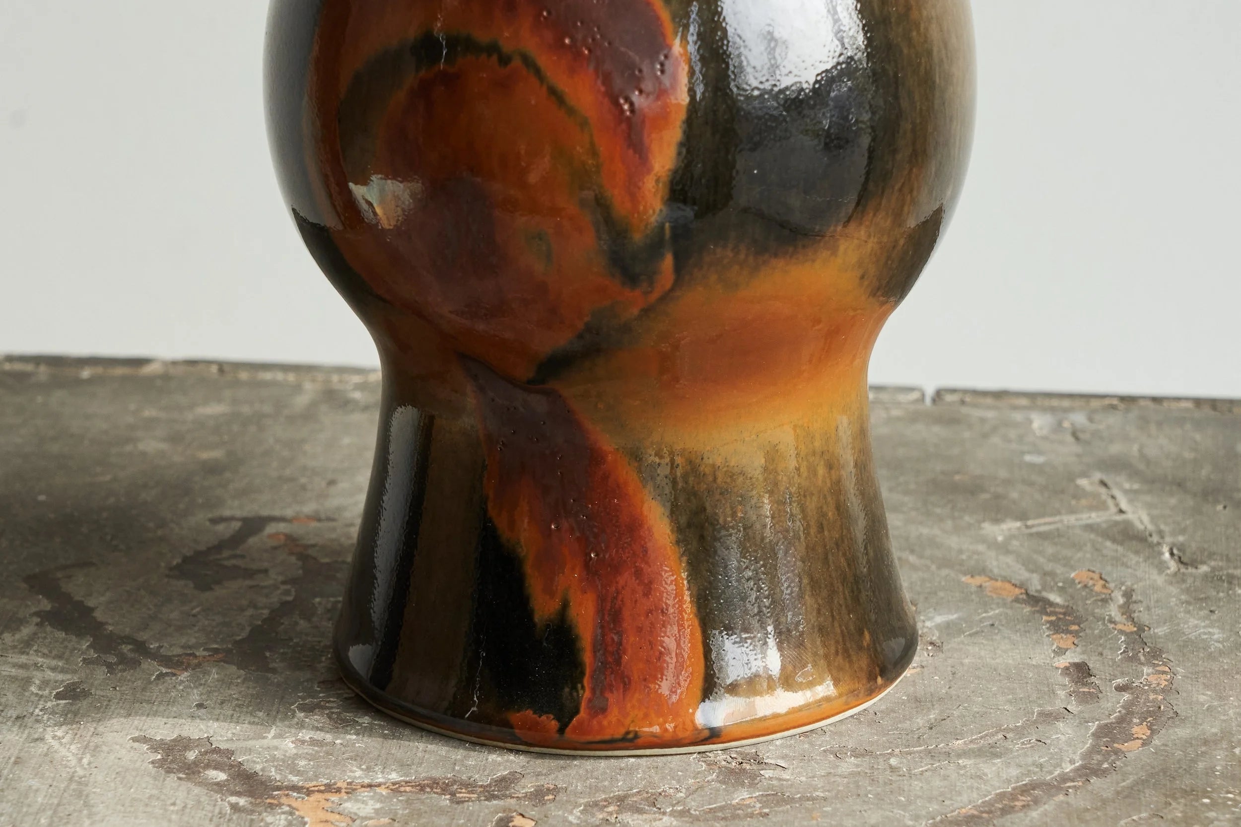 Carl-Harry Stålhane Unique Hand Signed Vase for Rörstrand Sweden 1967 — lifestyle setting