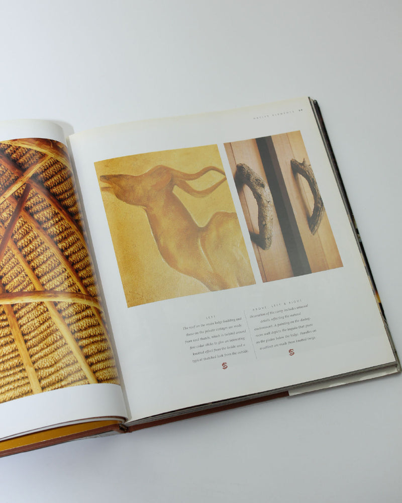 Safari Style' Book — open view showing textured pages and illustrations