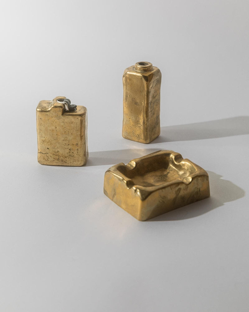 1960s Brutalist Bronze Desk Set by Bottega Jacobs | The Oblist — handcrafted bronze, vintage design