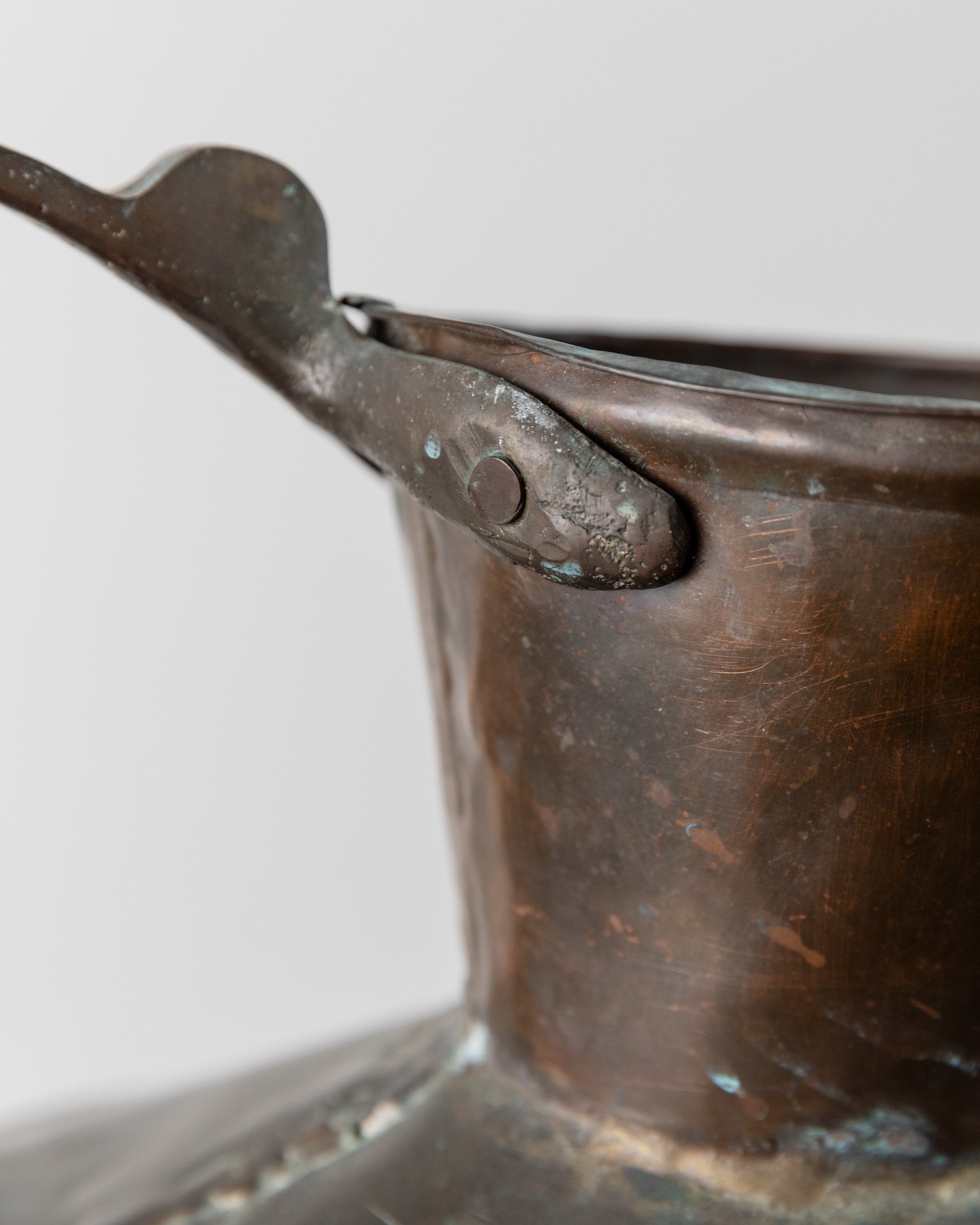 Antique Copper and Bronze Jug, Italy 1700s