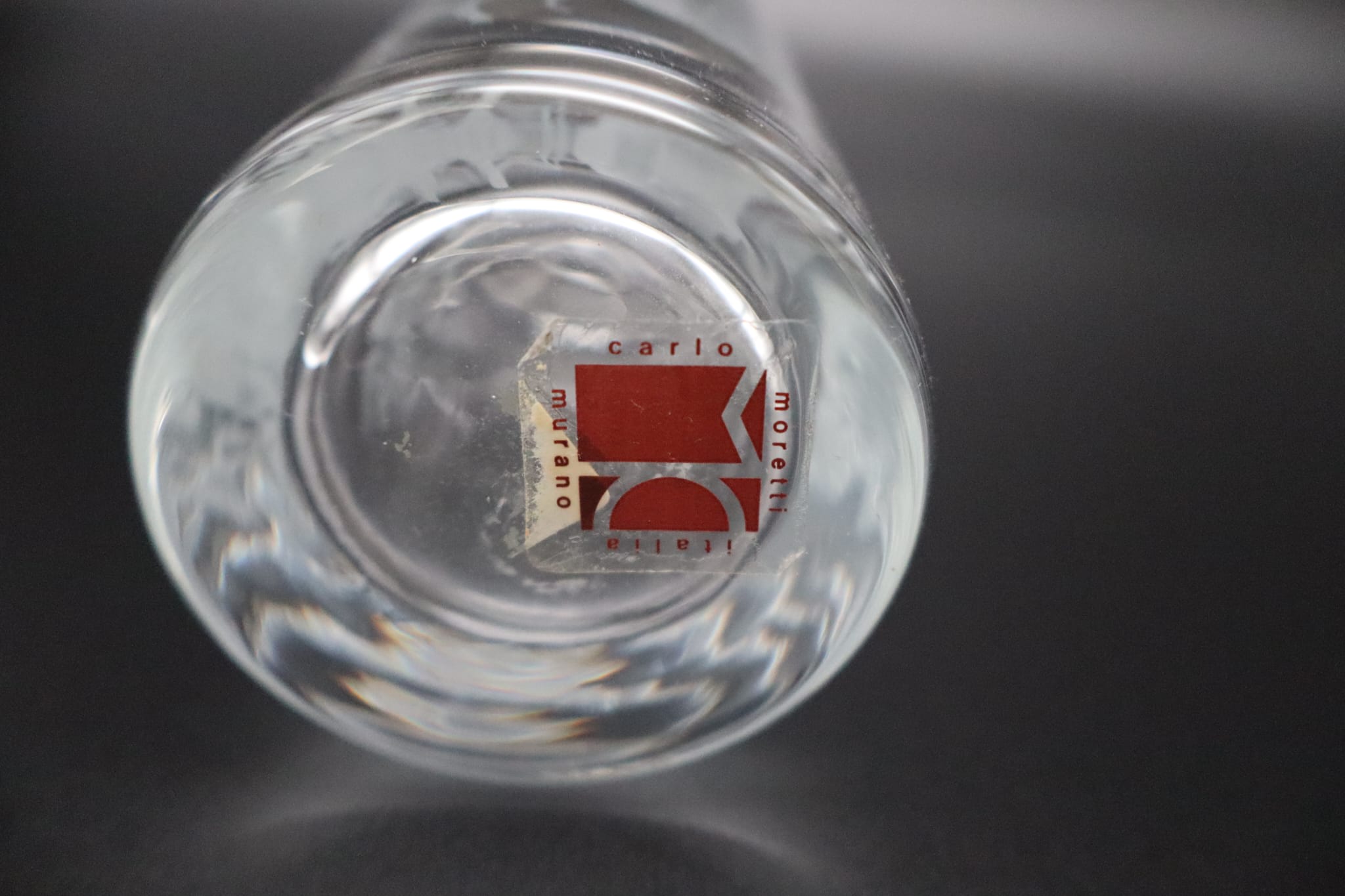 Italian Bottle by Carlo Moretti, 1980s — alternate view