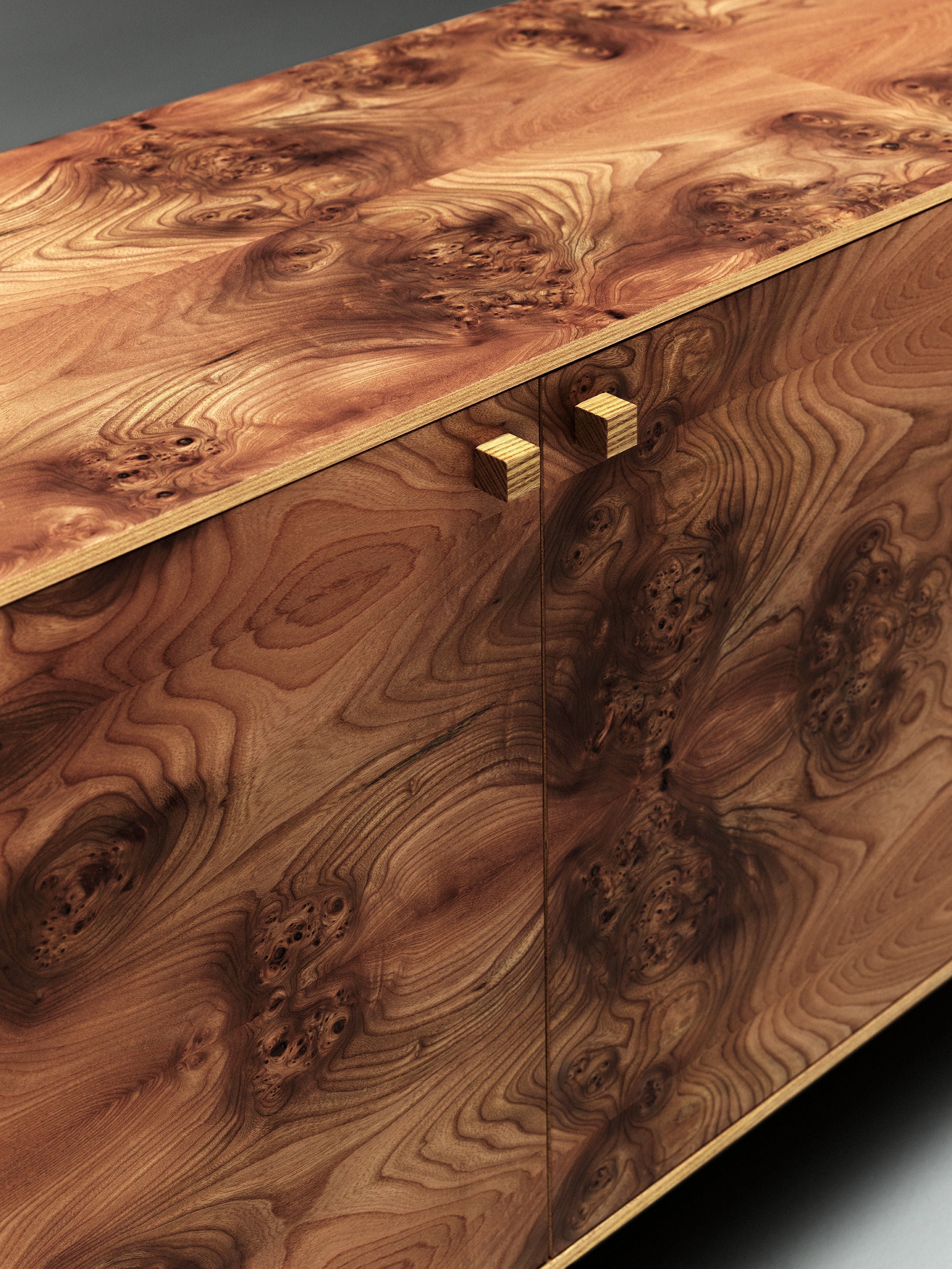 The 'Elm Burl' Sideboard — side angle