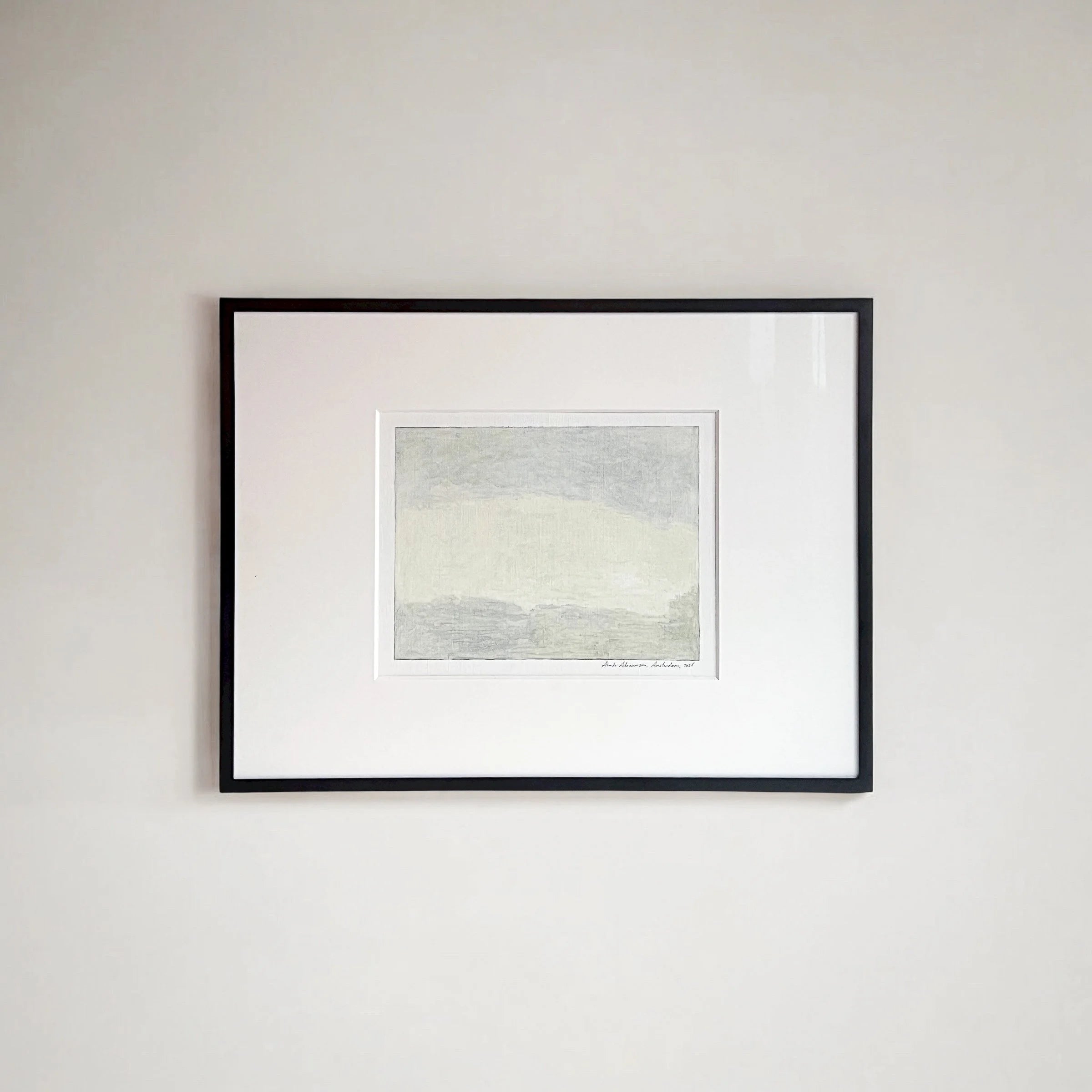 Oil Painting on Paper - 22 — close-up of framed artwork on wall
