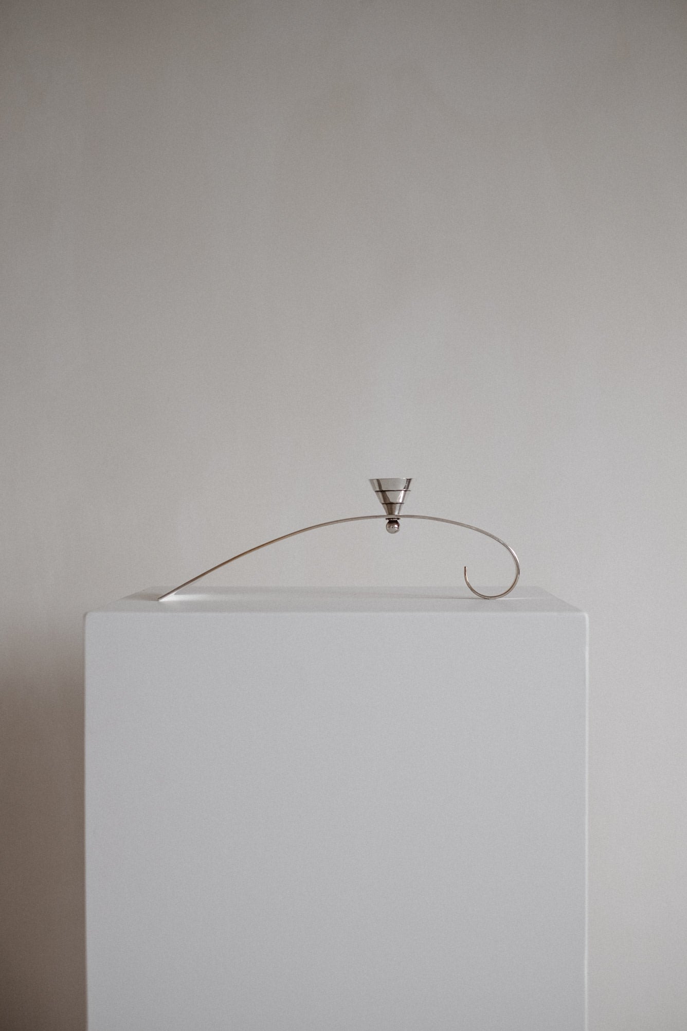Silver Plated Candle Holder  — detail view