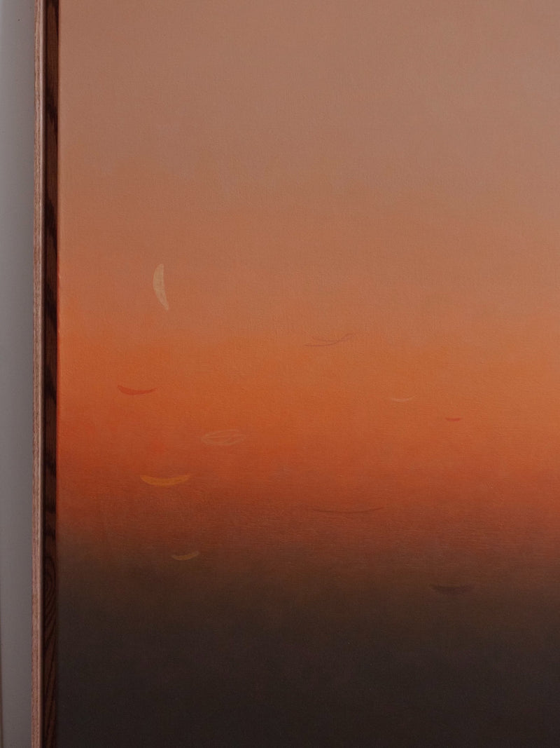 Slow Burn, 2026 Painting — close-up of warm orange gradient