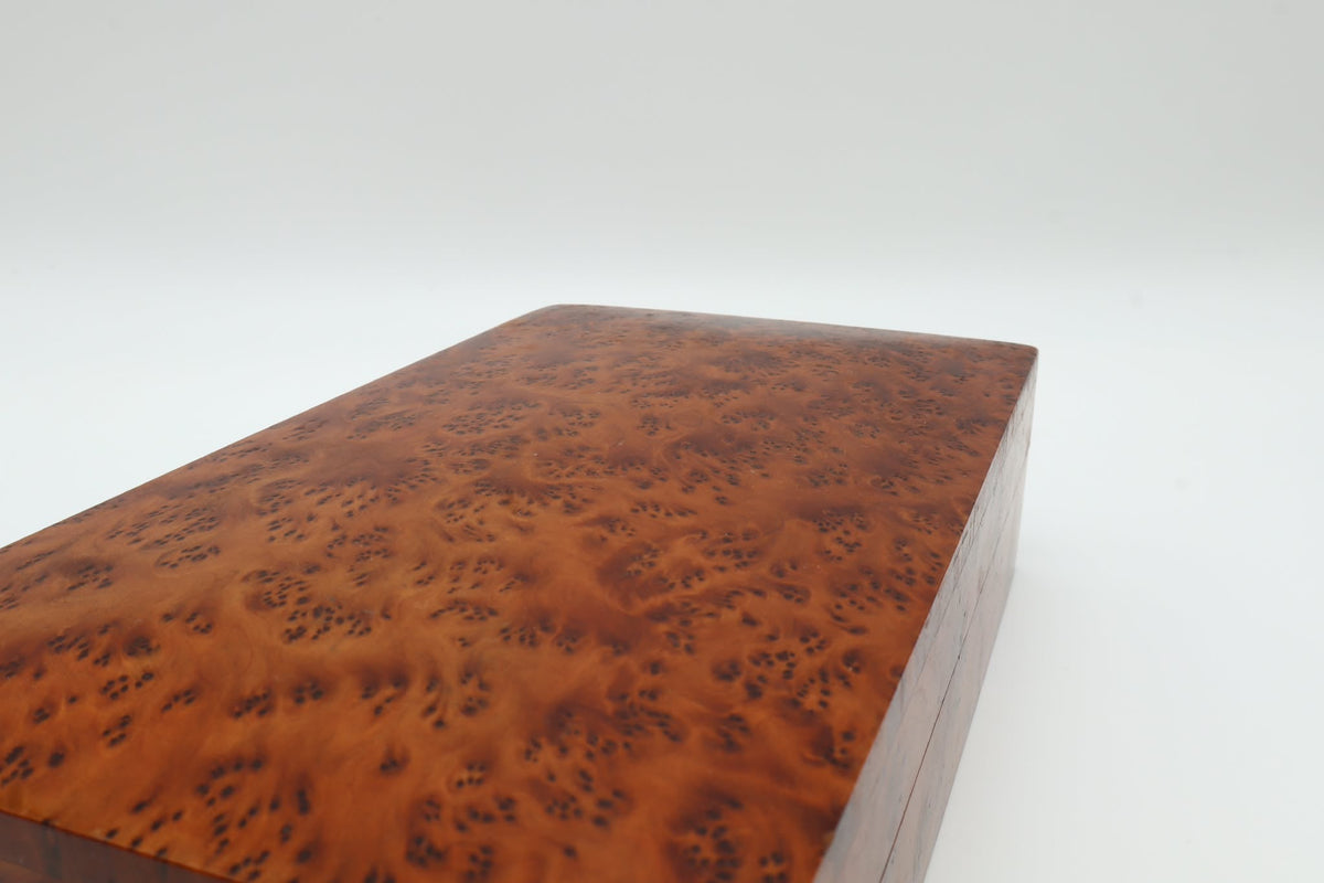 Vintage Moroccan Solid Thuya Burl Wood Box (1970s) — alternate view